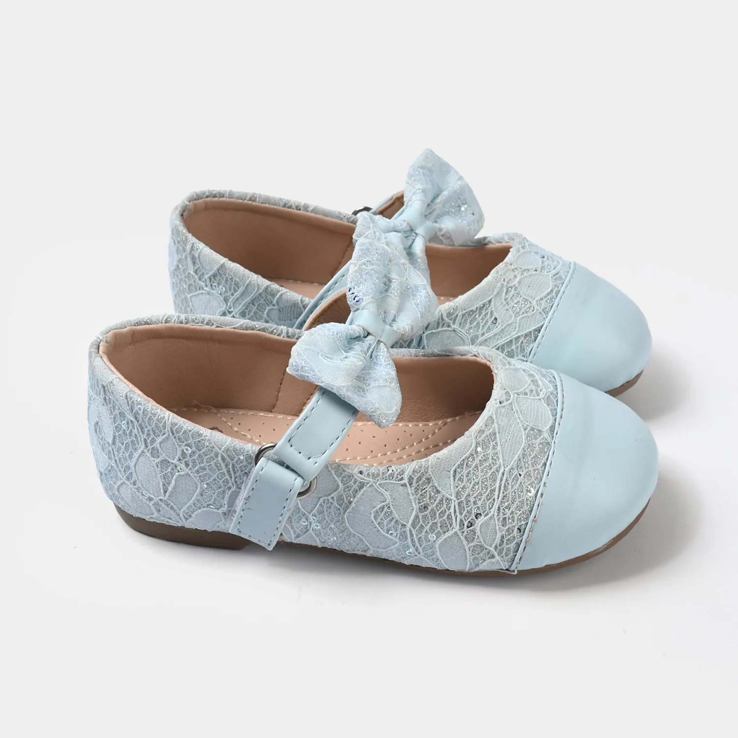Girls Pumps 11-153-Blue - Image 3