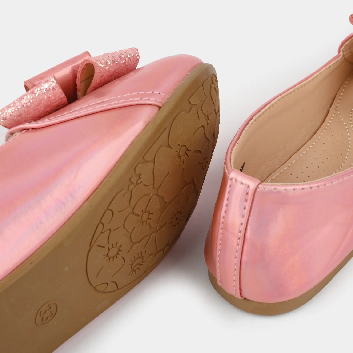 Girls Pumps 11-59-Peach - Image 2