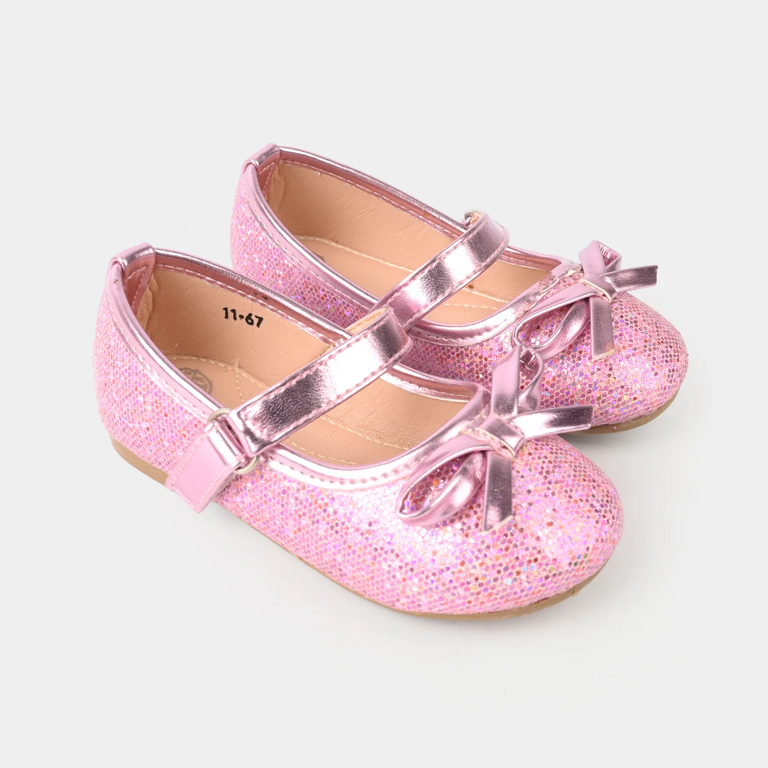 Girls Pumps 11-67 - Pink - Image 3