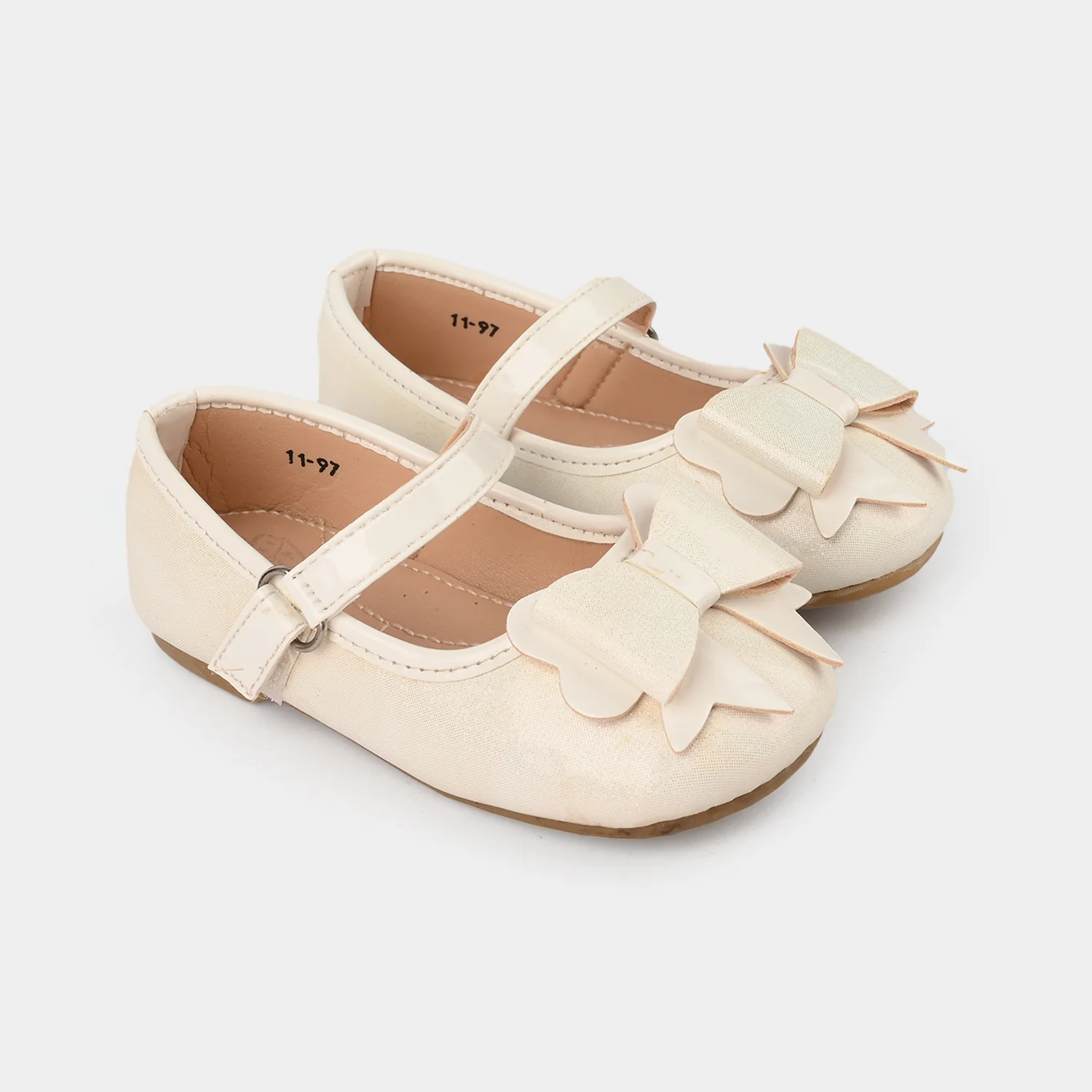 Girls Pumps 11-97-White - Image 3