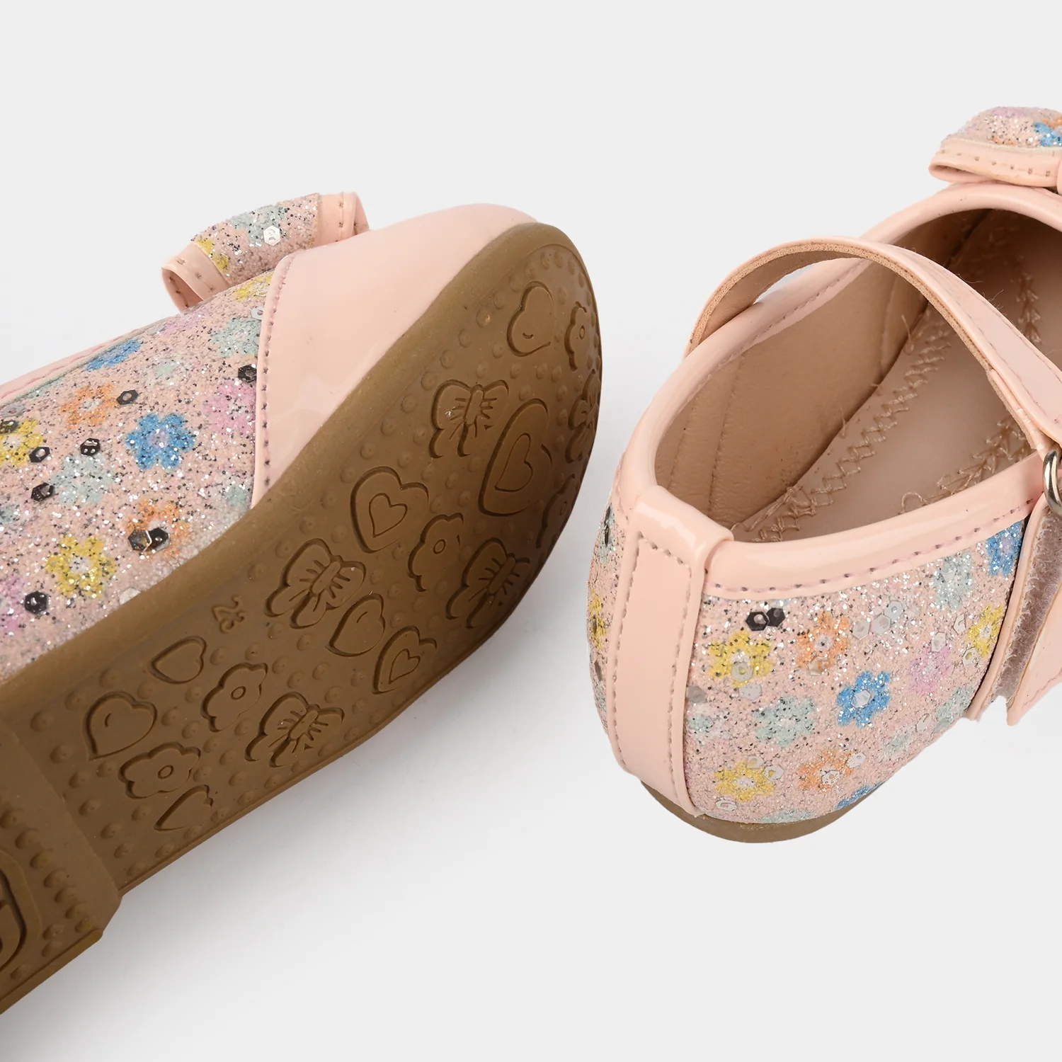 Girls Pumps 1342 - Peach - Image 2