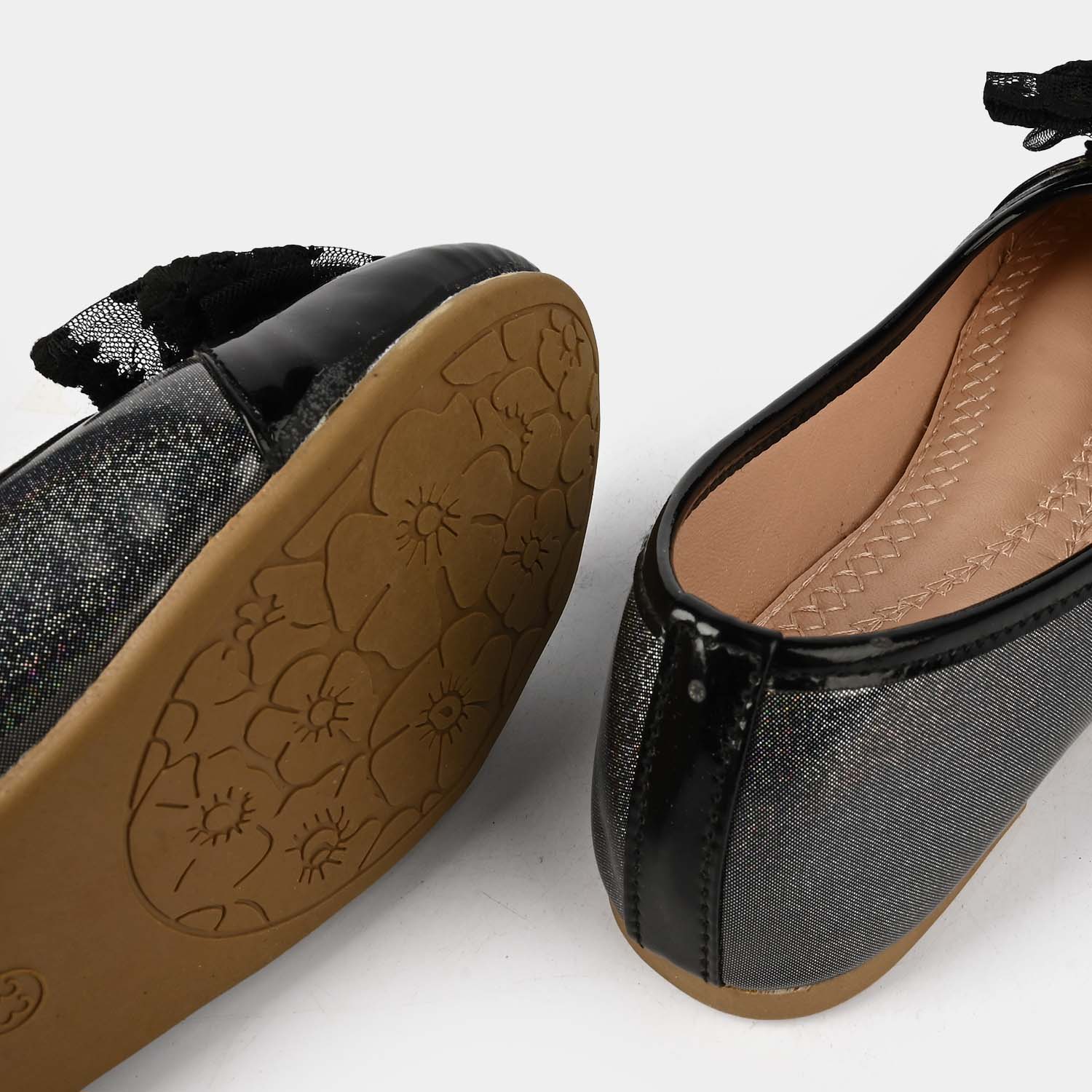 Girls Pumps 1343-BLACK - Image 2
