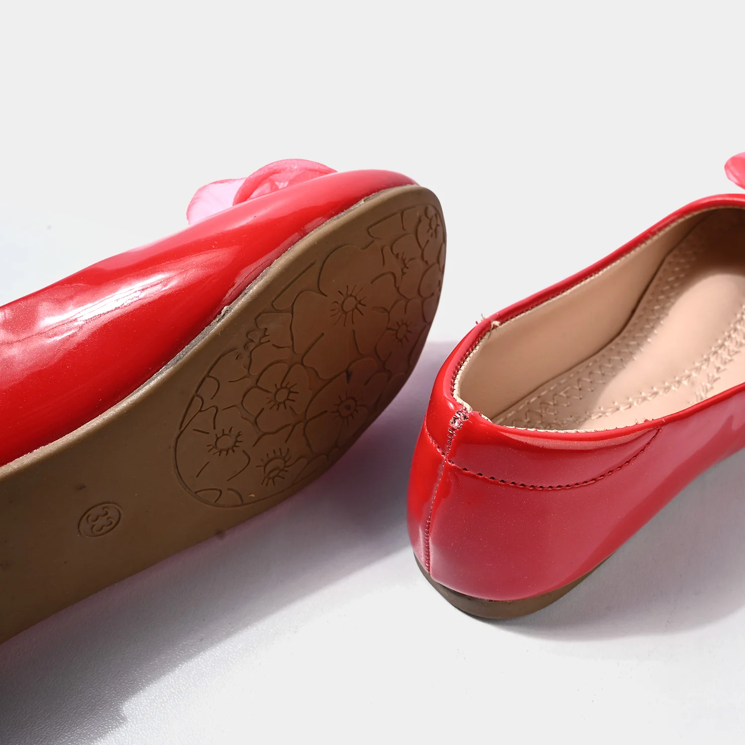 Girls Pumps 1350-Red - Image 2