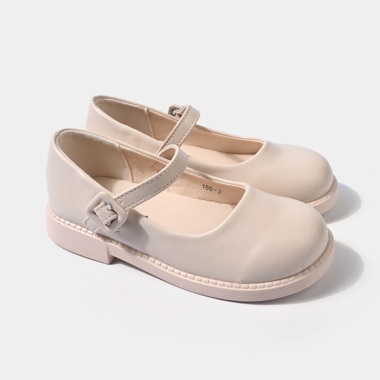 Girls Pumps 186-3-BEIGE - Image 3