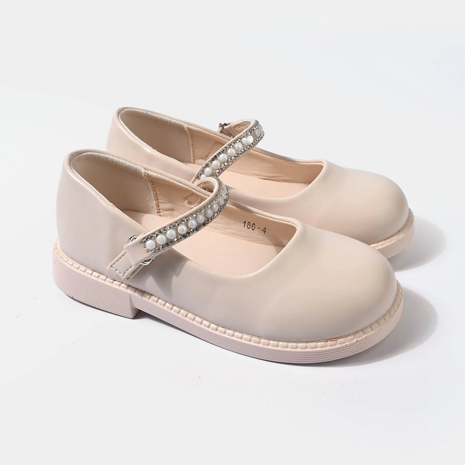 Girls Pumps 186-4-BEIGE - Image 3