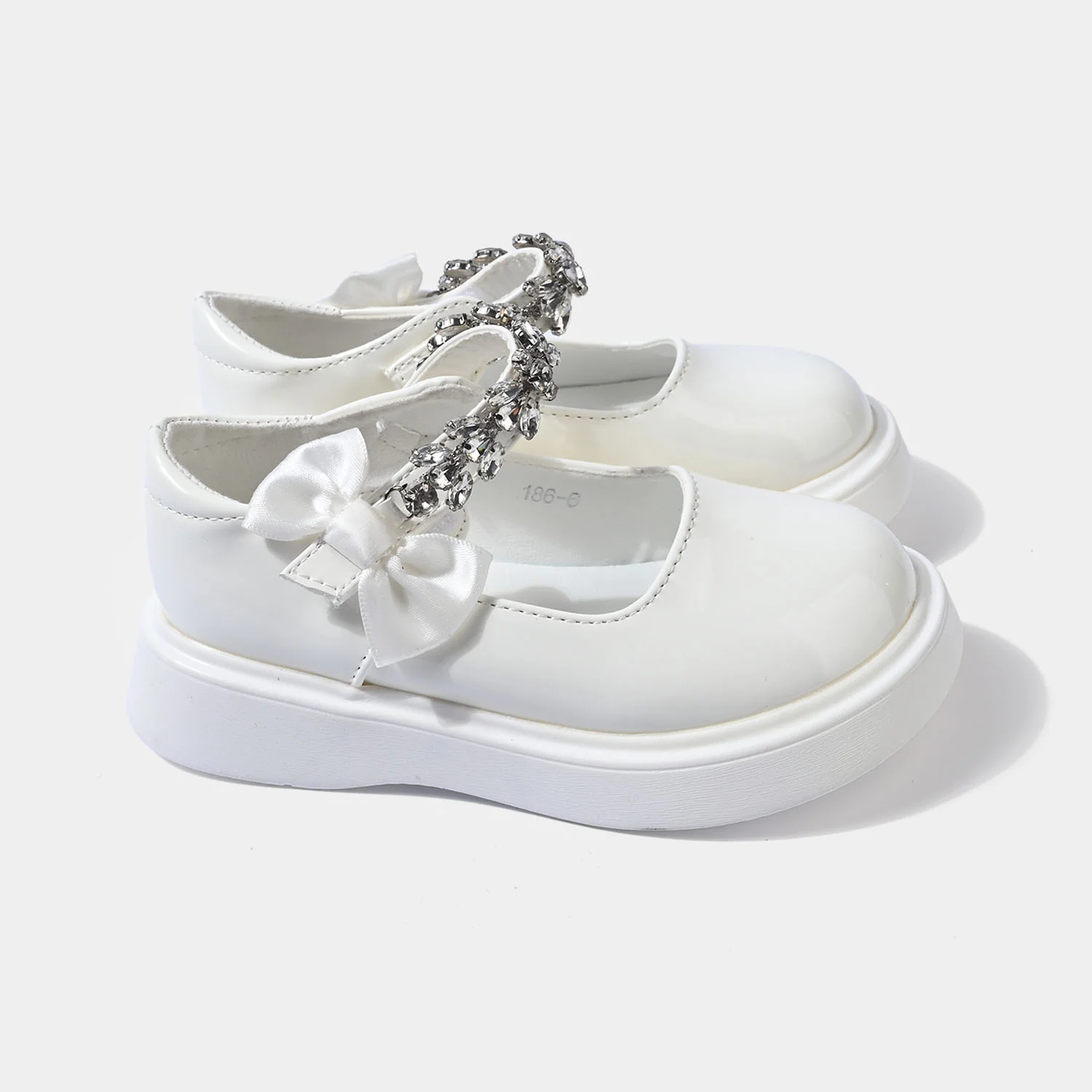 Girls Pumps 186-6-White - Image 3