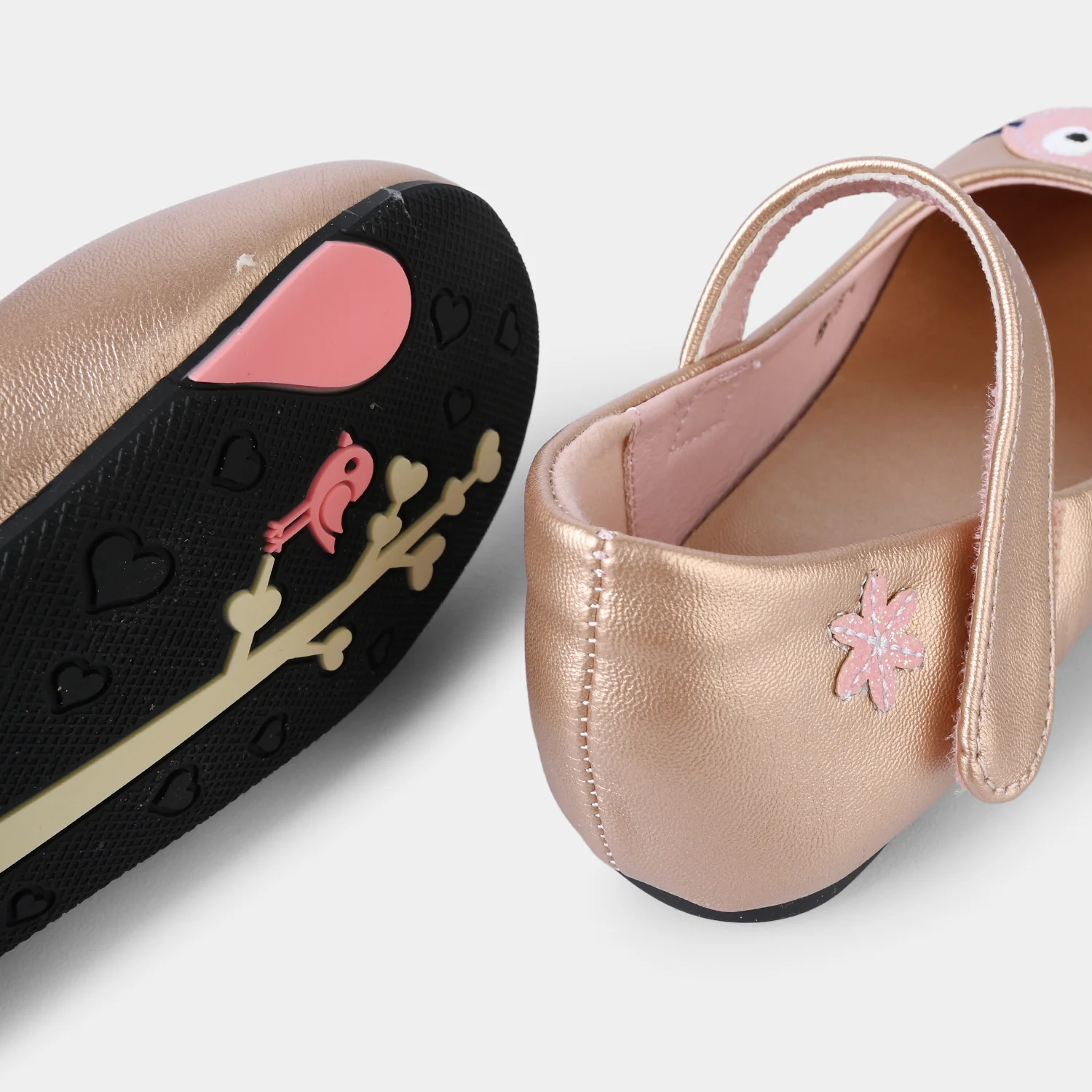 Girls Pumps HB1159-6-CHAMPAGNE - Image 2