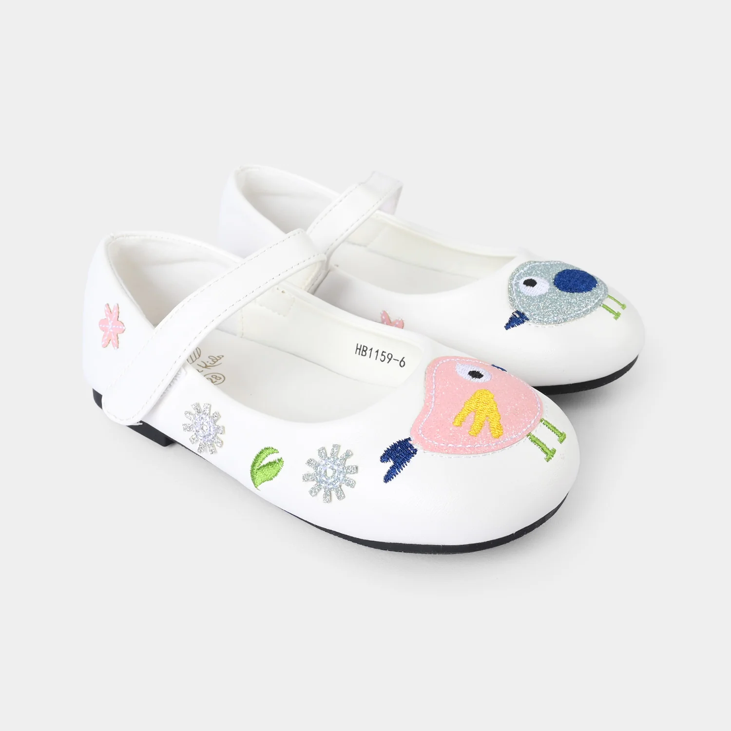 Girls Pumps HB1159-6-WHITE - Image 3
