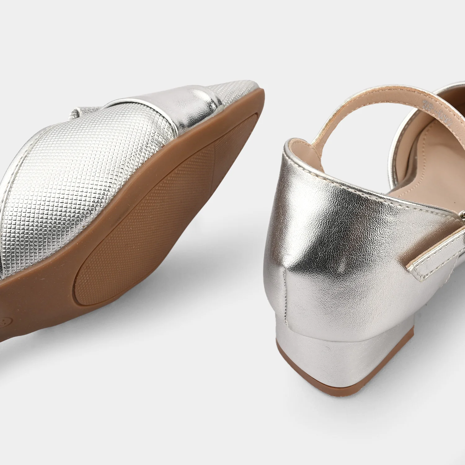Girls Pumps Heels ZP-092 - Silver - Image 2