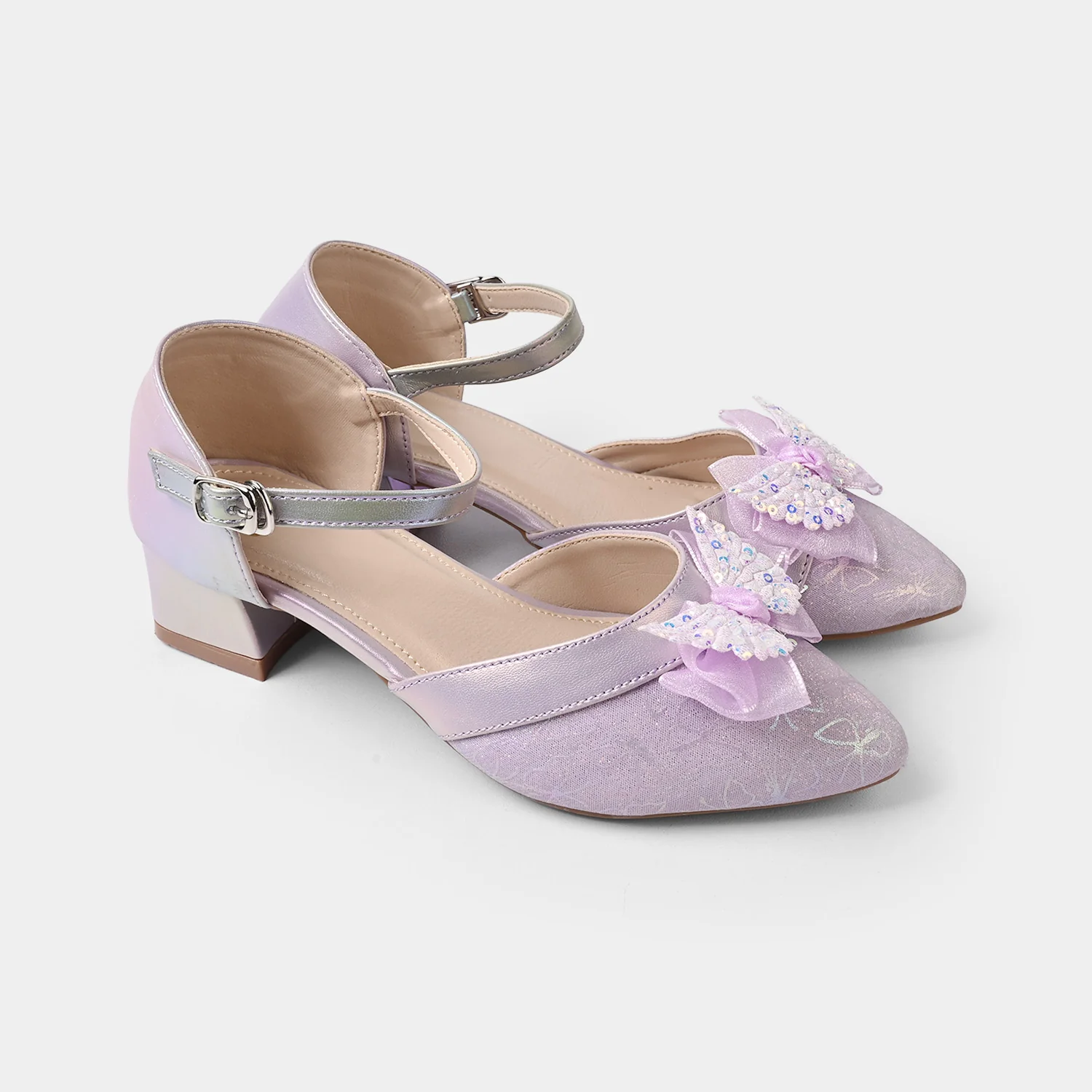 Girls Pumps Heels ZP-094 - Purple - Image 3