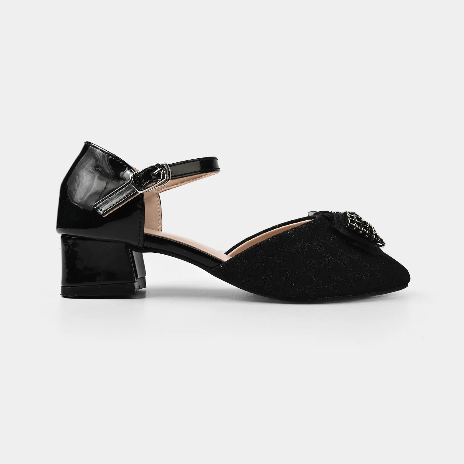 Girls Pumps Heels ZP-096 - Black - Image 4
