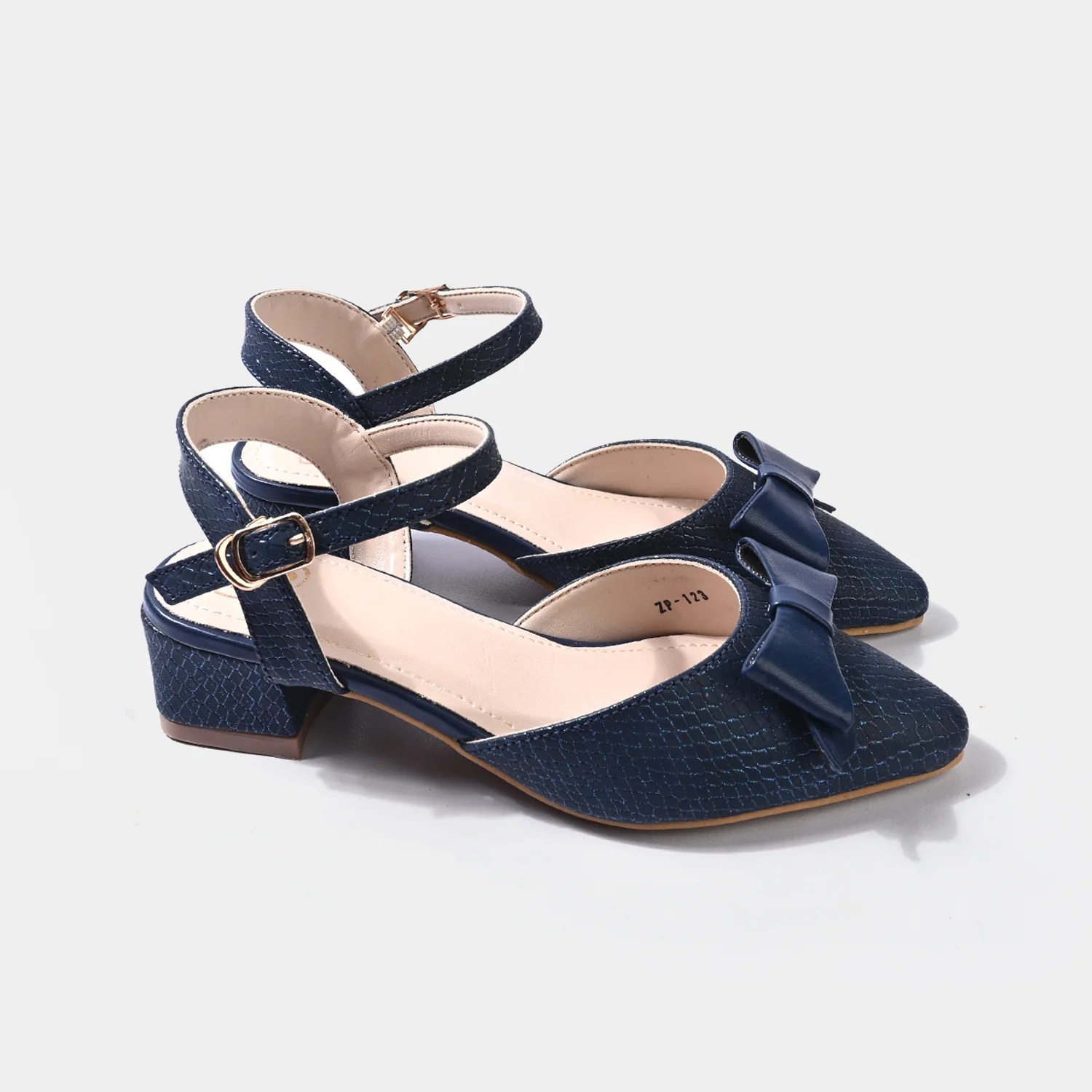 Girls Pumps Heels ZP-123-NAVY - Image 3