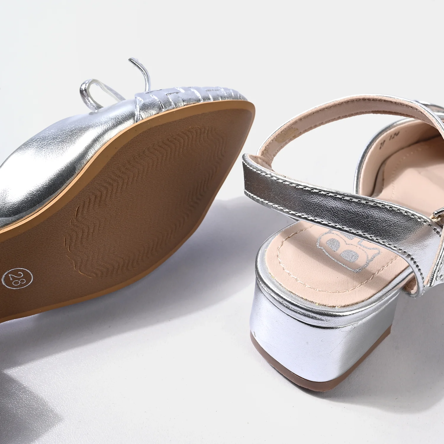 Girls Pumps Heels ZP-124-SILVER - Image 2
