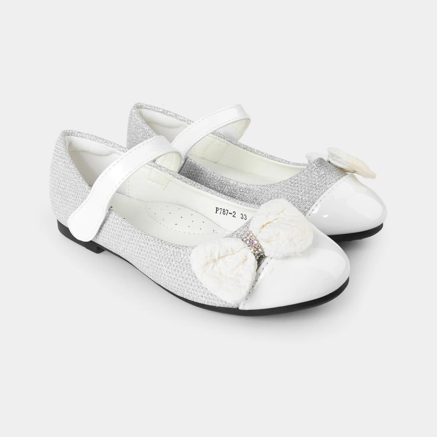 Girls Pumps PL787-2-WHITE - Image 3