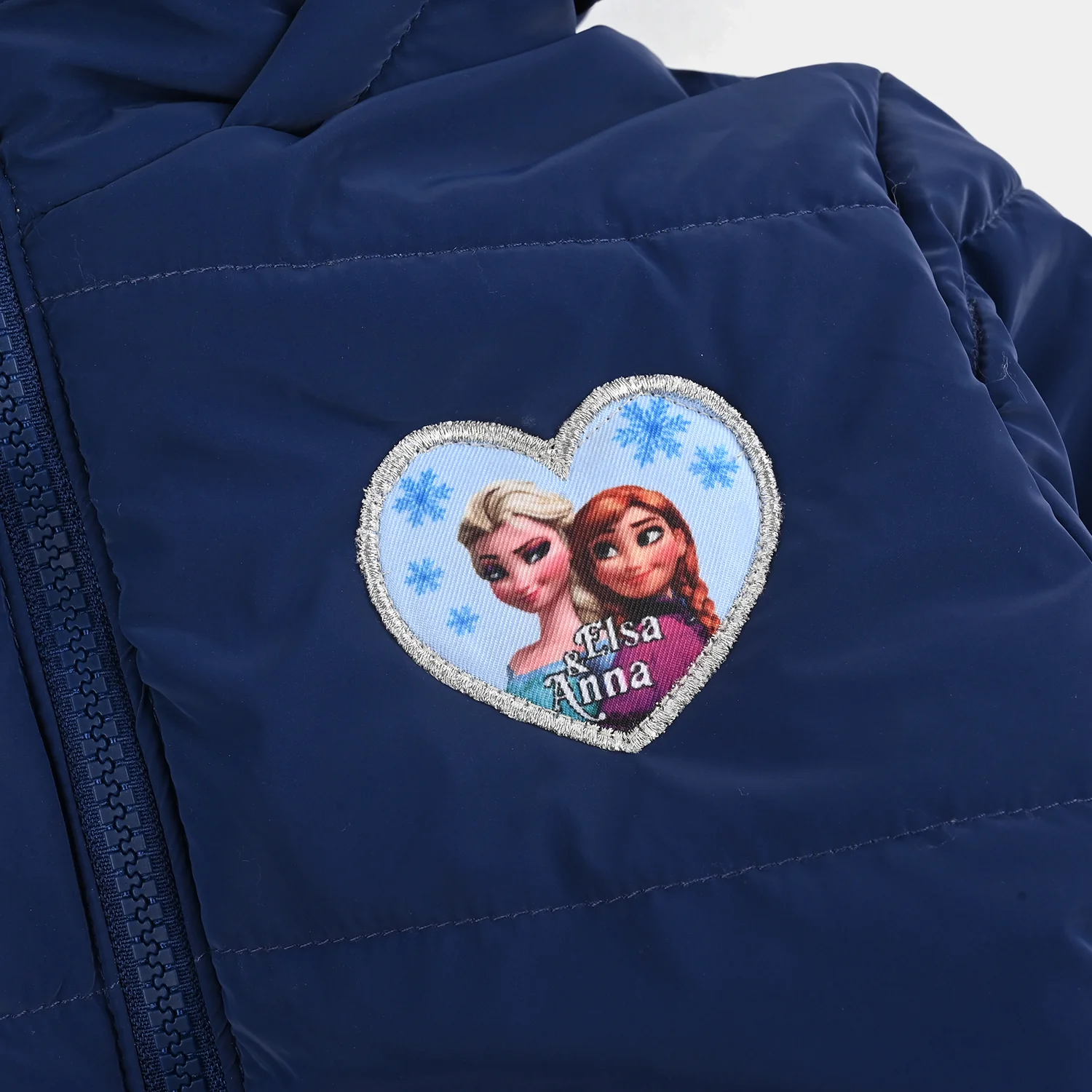 Girls Quilted Jacket F/S -NAVY - Image 3