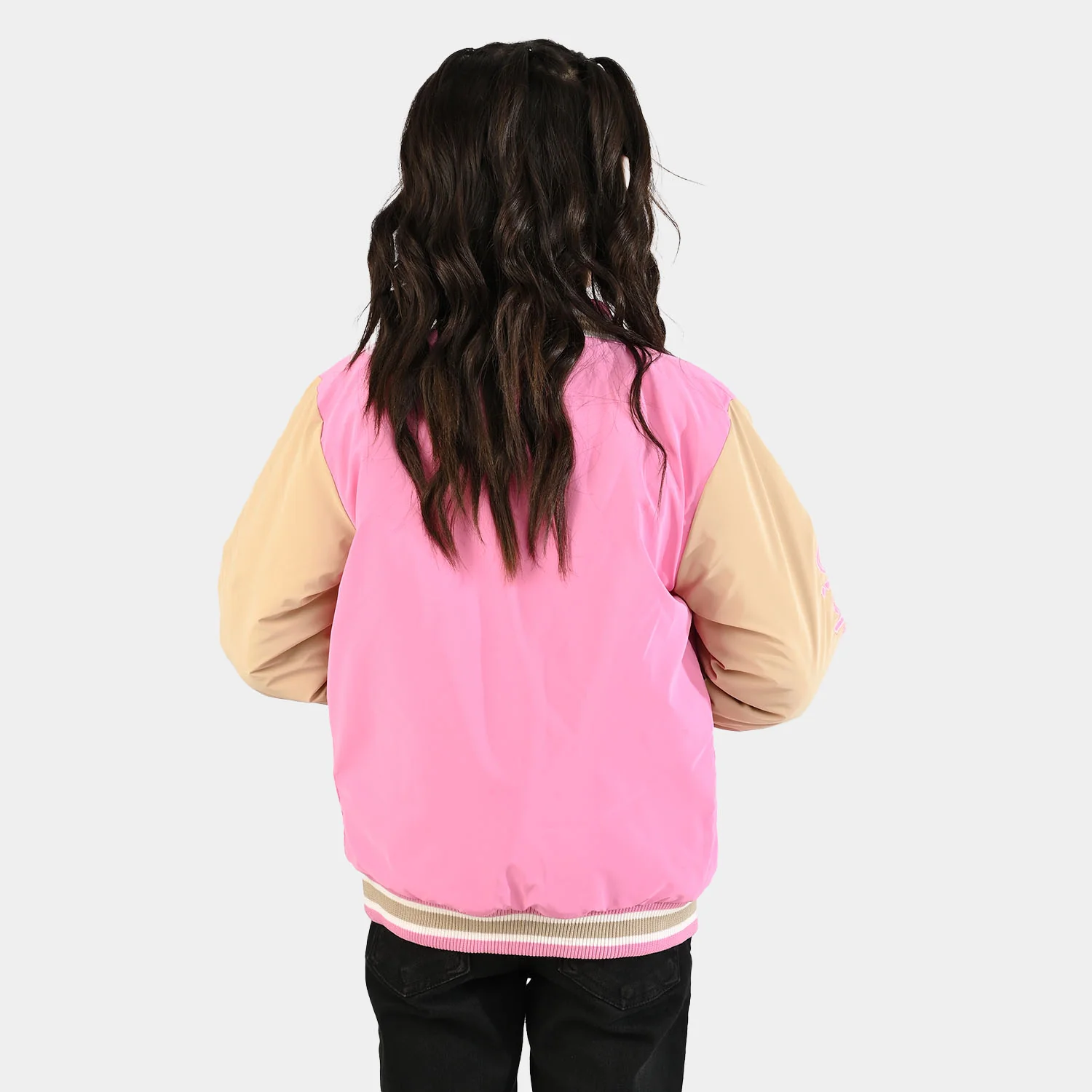 Girls Quilted Jacket F/S-PINK - Image 5