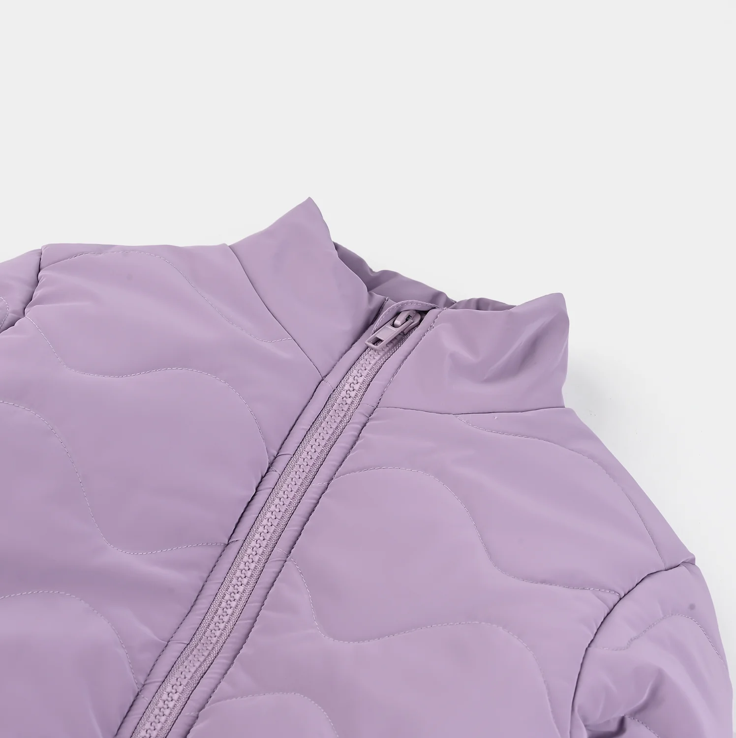 Girls Quilted Jacket F/S-Purple - Image 3
