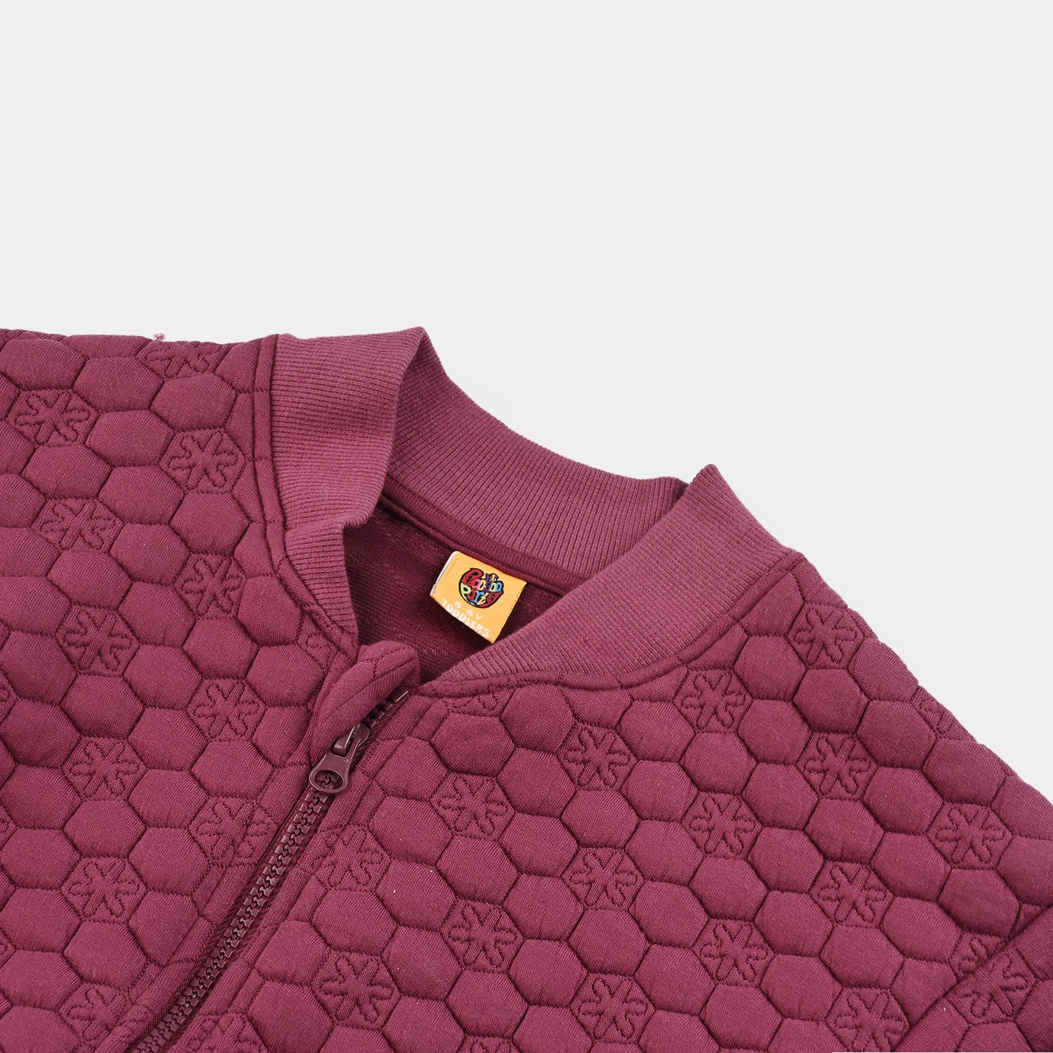 Girls Quilted Jacket Flower-Purple - Image 2