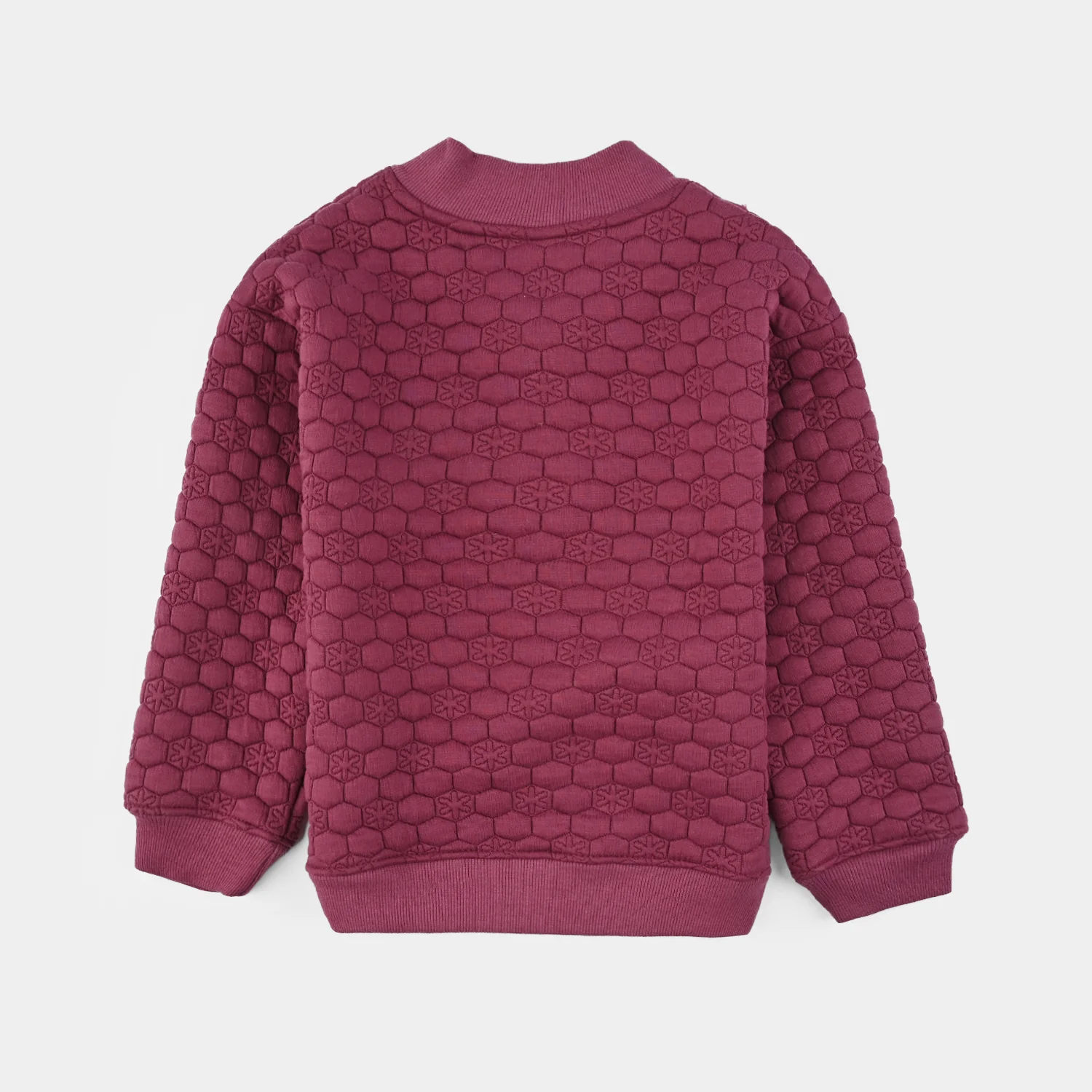 Girls Quilted Jacket Flower-Purple - Image 4