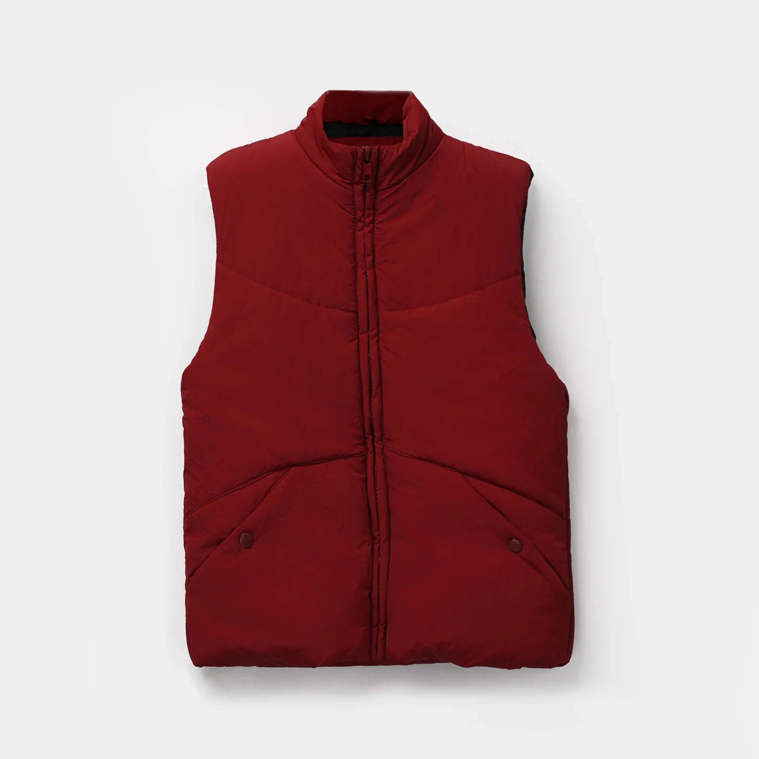 Girls Quilted Sleeveless Jacket - MAROON