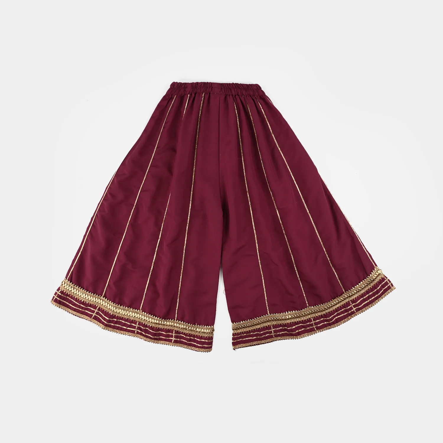 Girls Raw Silk 3-Piece Set (Jahan Ara) - Burgundy - Image 8