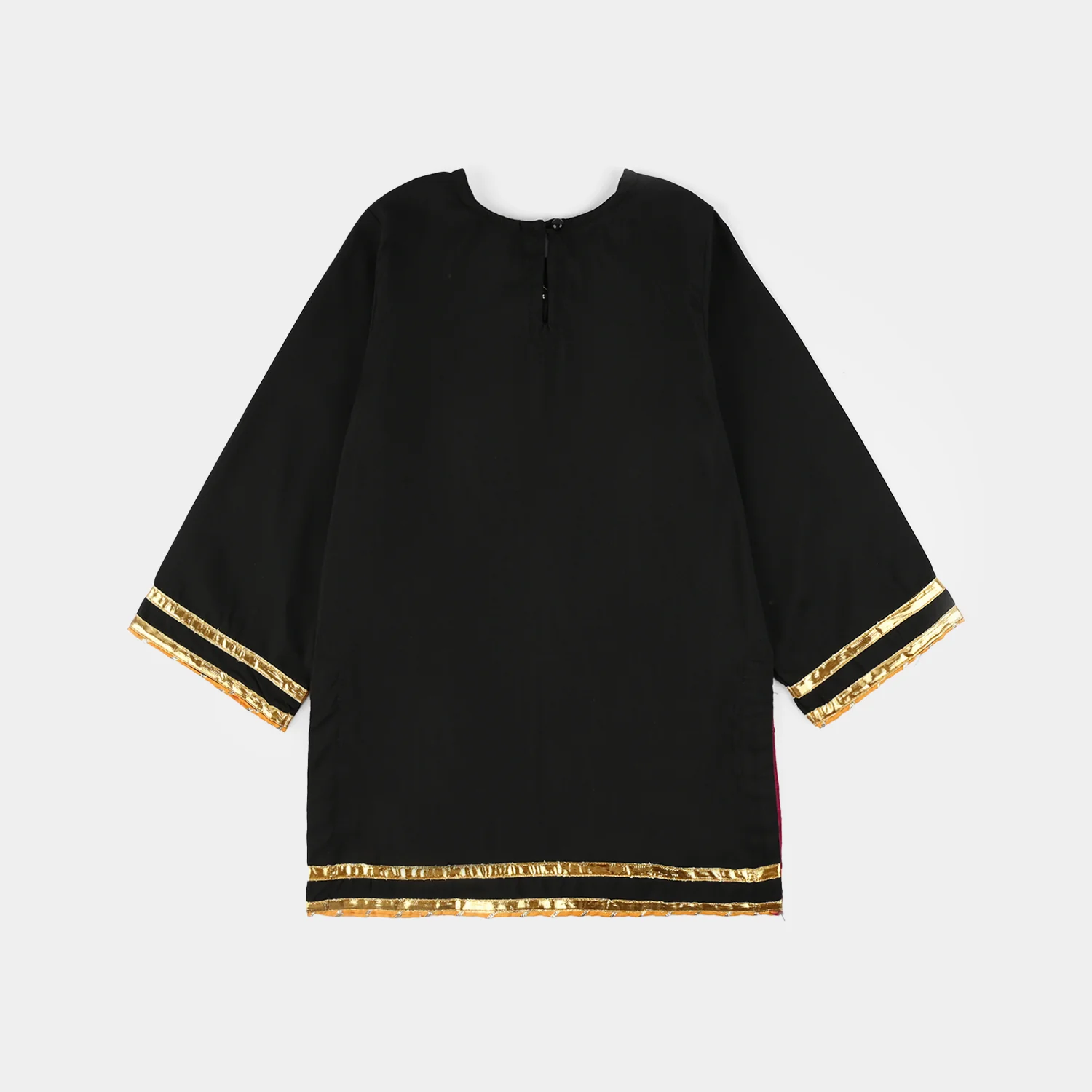 Girls Raw Silk 3-Piece Suit (Rangrez) - Black - Image 7