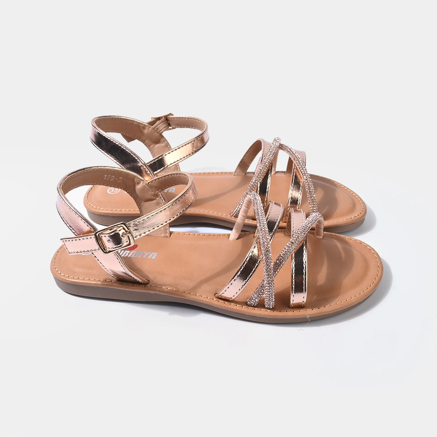 Girls Sandal 189-2-CHAMPAGNE - Image 3