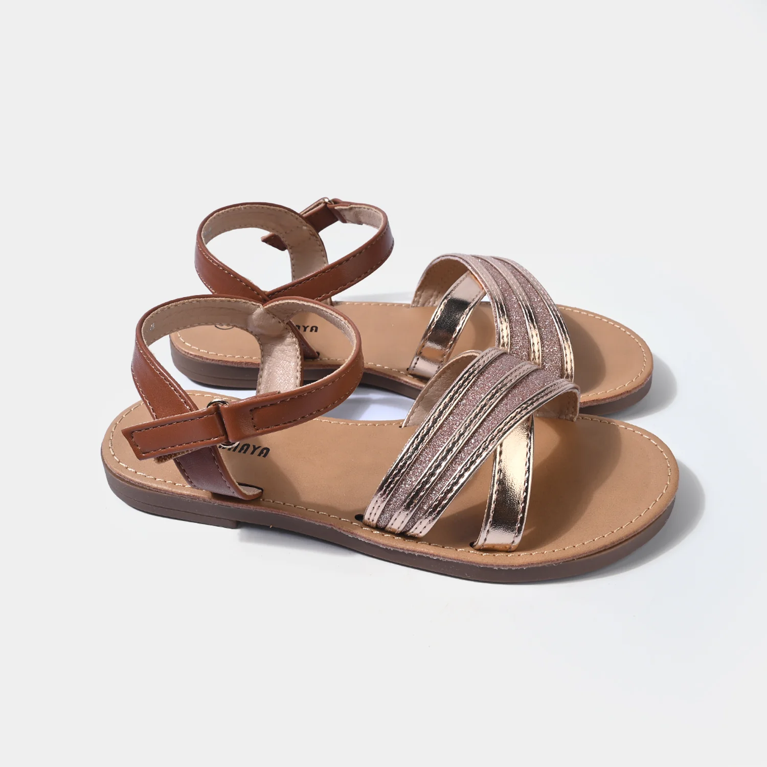 Girls Sandal 189-4-CHAMPAGNE - Image 3