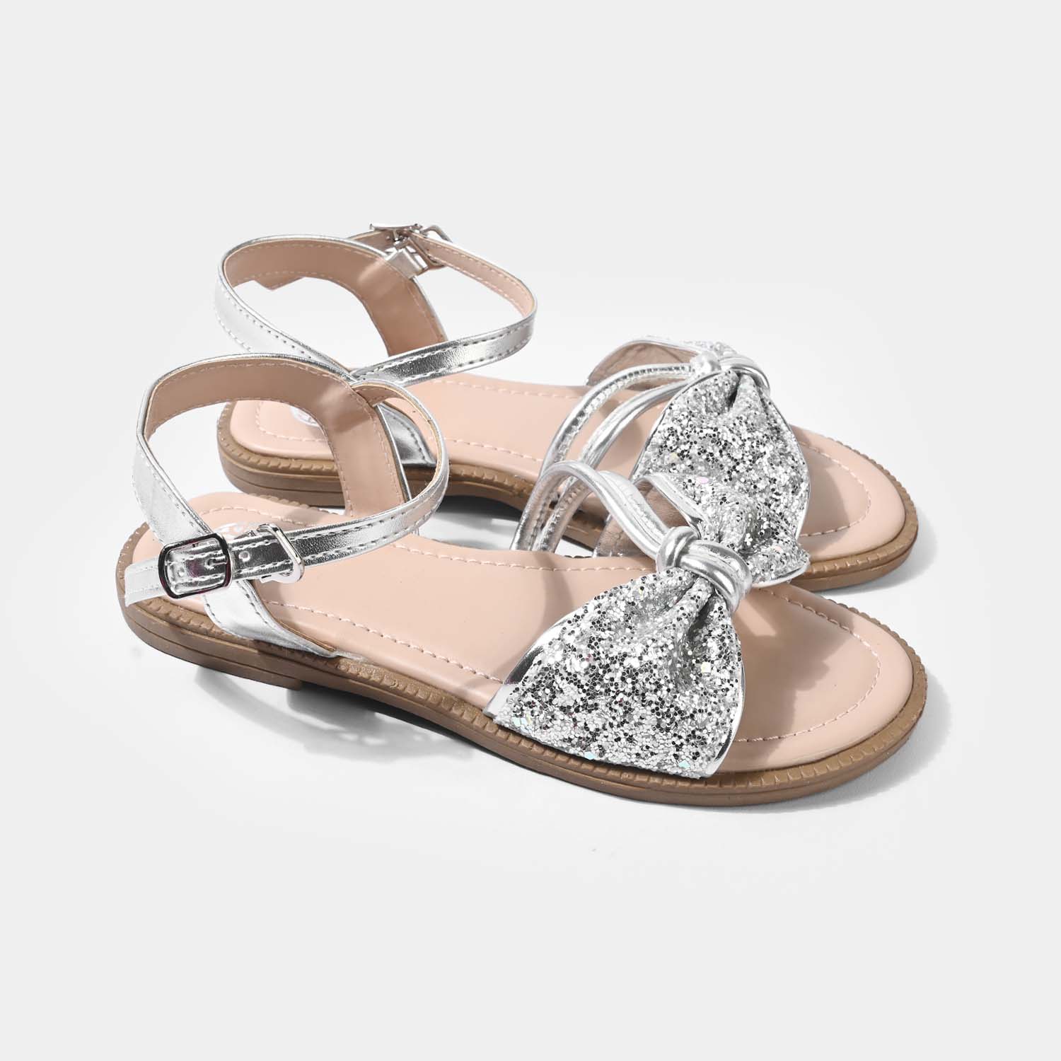 Girls Sandal 456-116-SILVER - Image 3