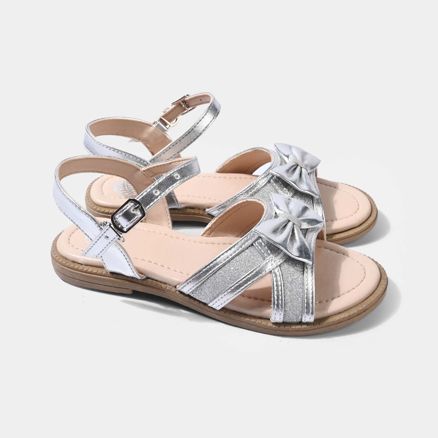 Girls Sandal 456-120-SILVER - Image 3