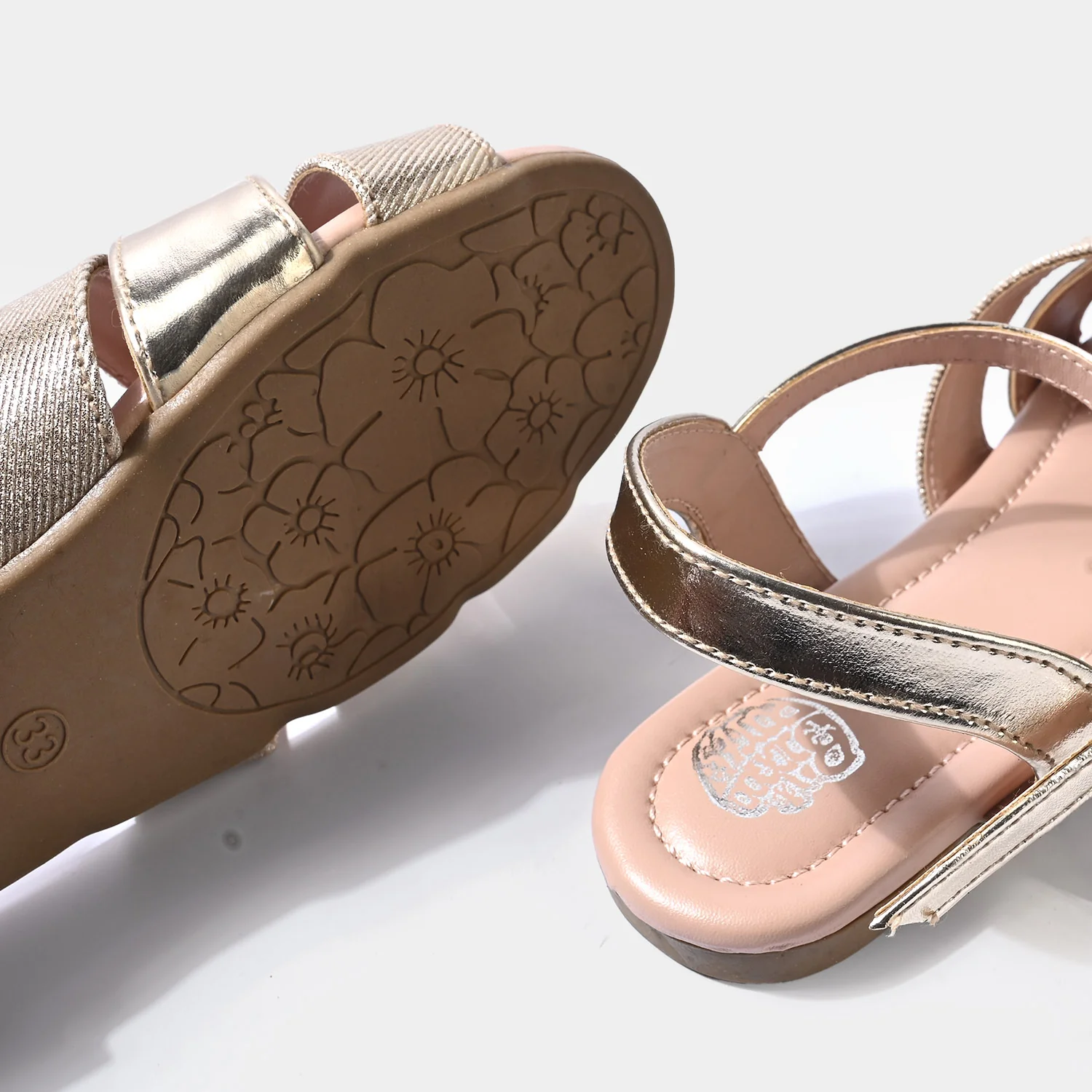 Girls Sandal 456-123-Golden - Image 2