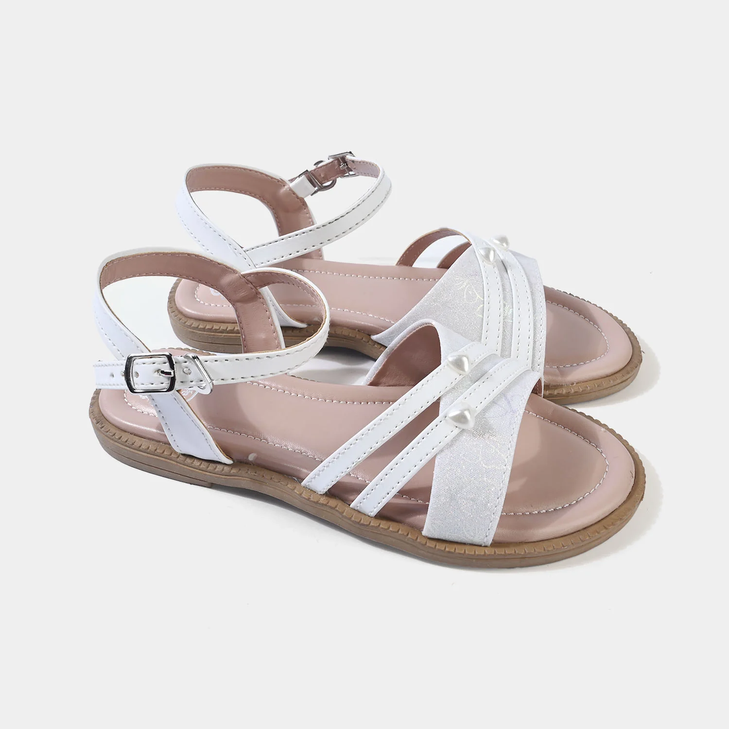 Girls Sandal 456-131-WHITE - Image 4