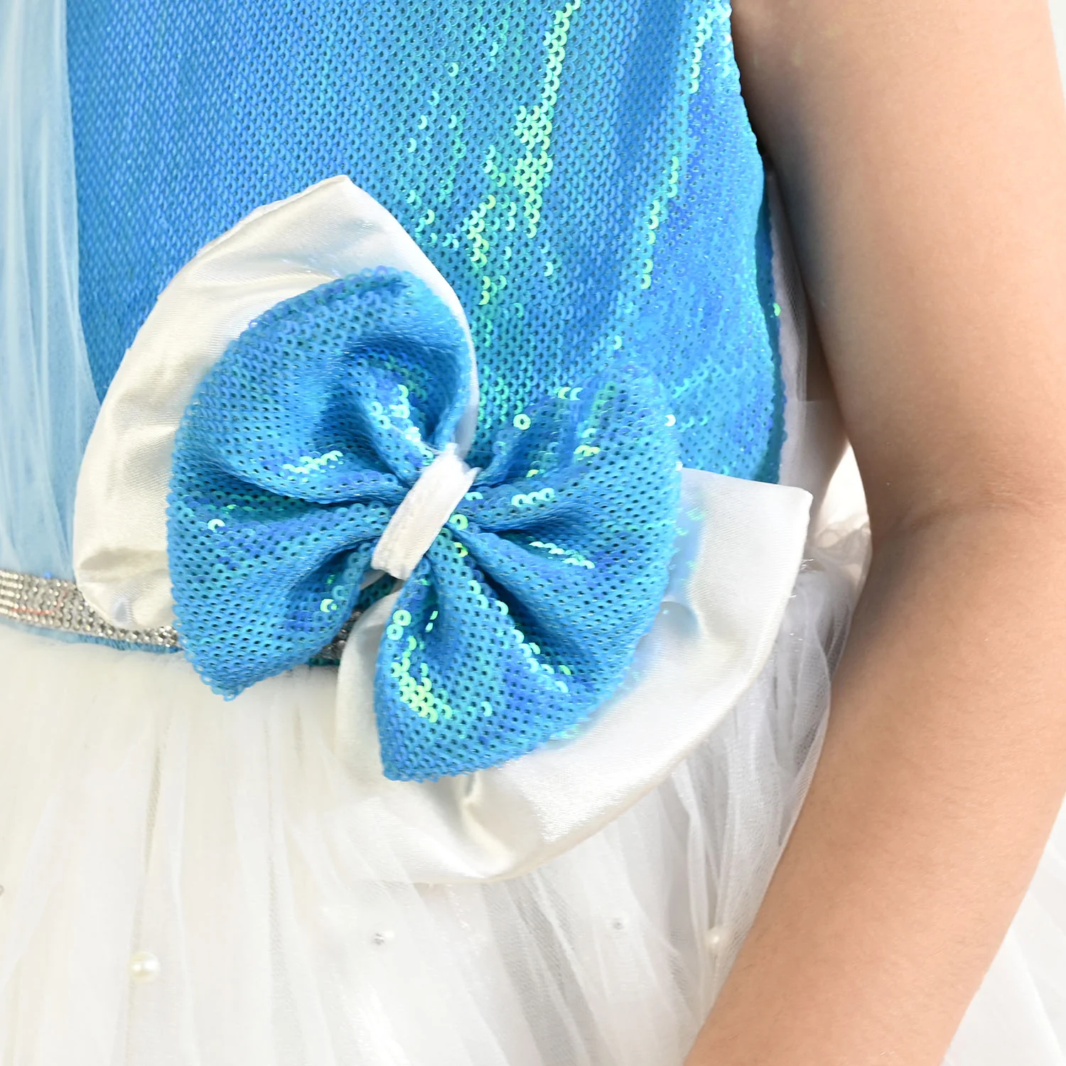 Girls Sequence Fancy Frock (Dreamy) - Blue - Image 2