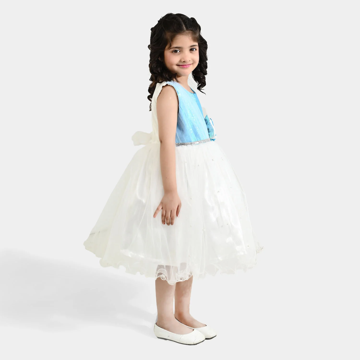 Girls Sequence Fancy Frock (Dreamy) - Blue - Image 5