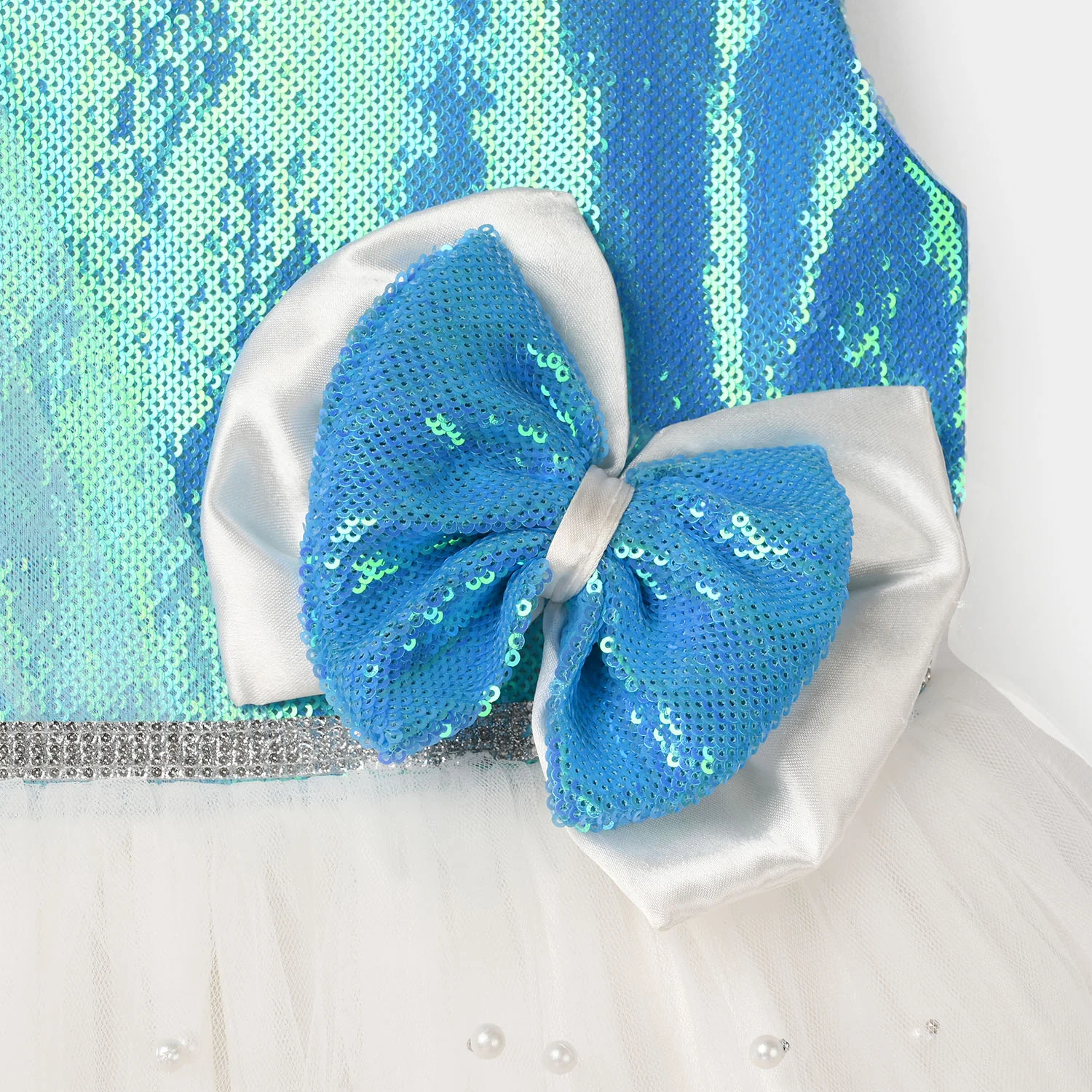 Girls Sequence Fancy Frock (Dreamy) - Blue - Image 8