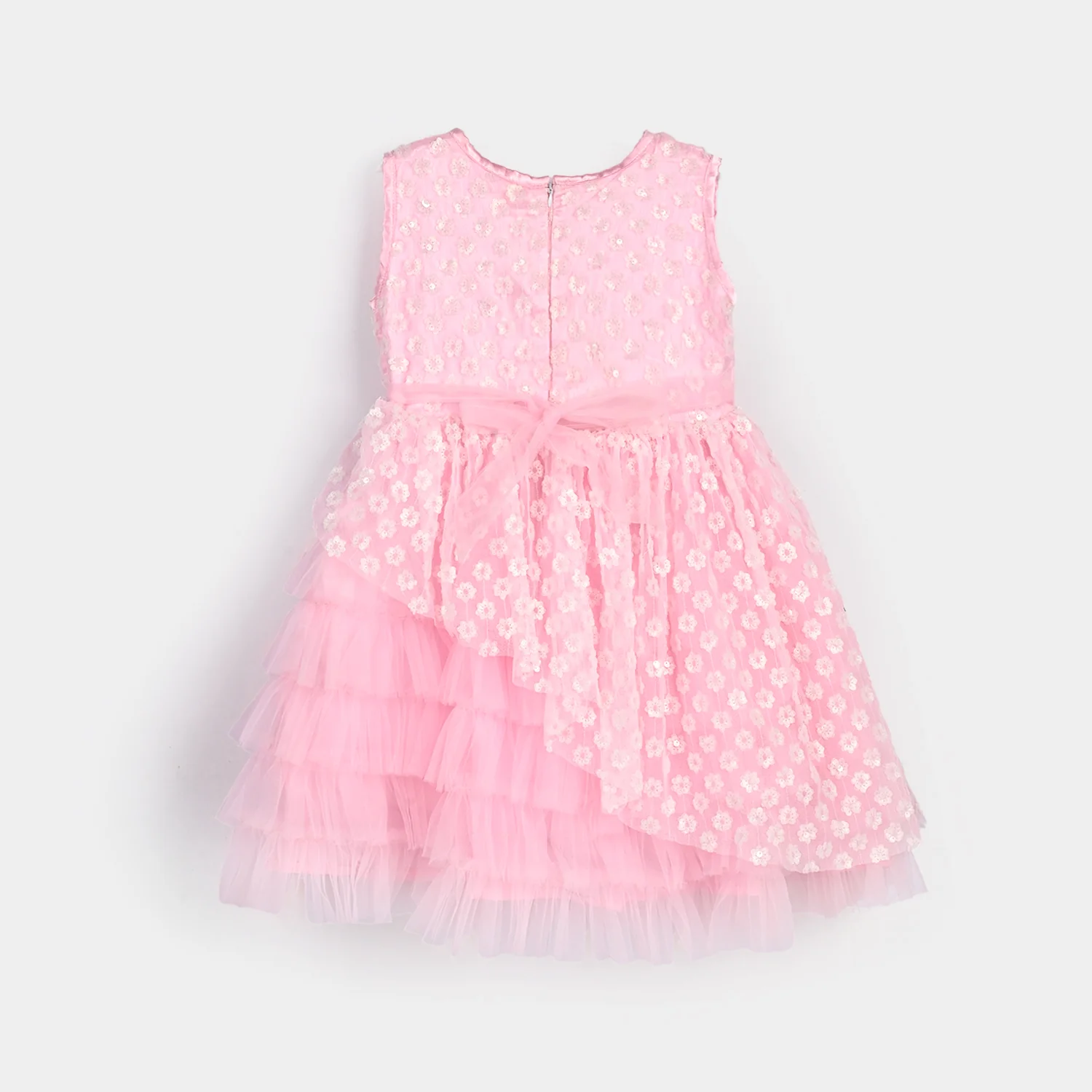 Girls Sequence Fancy Frock-Wonder - Light Pink - Image 4