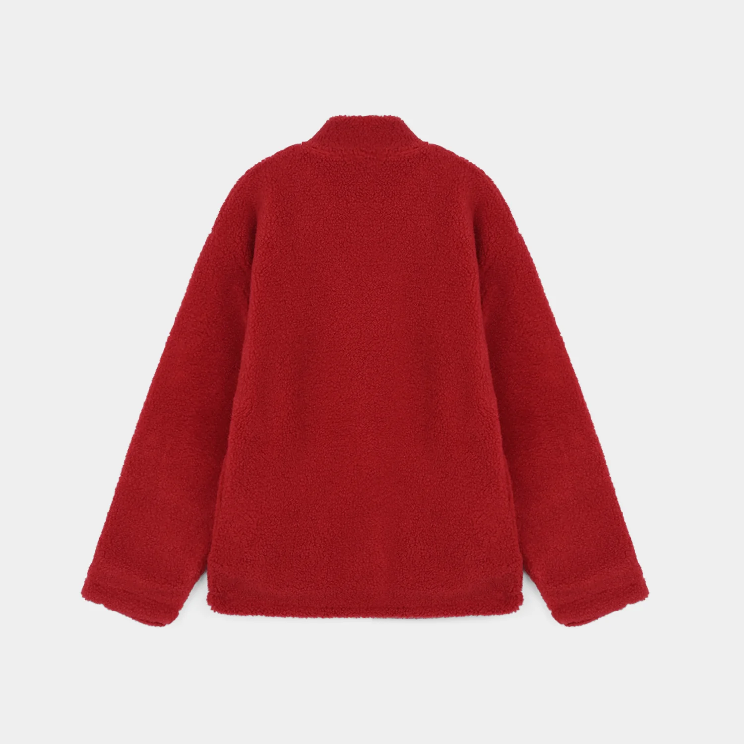 Girls Sherpa Jacket-Red - Image 3