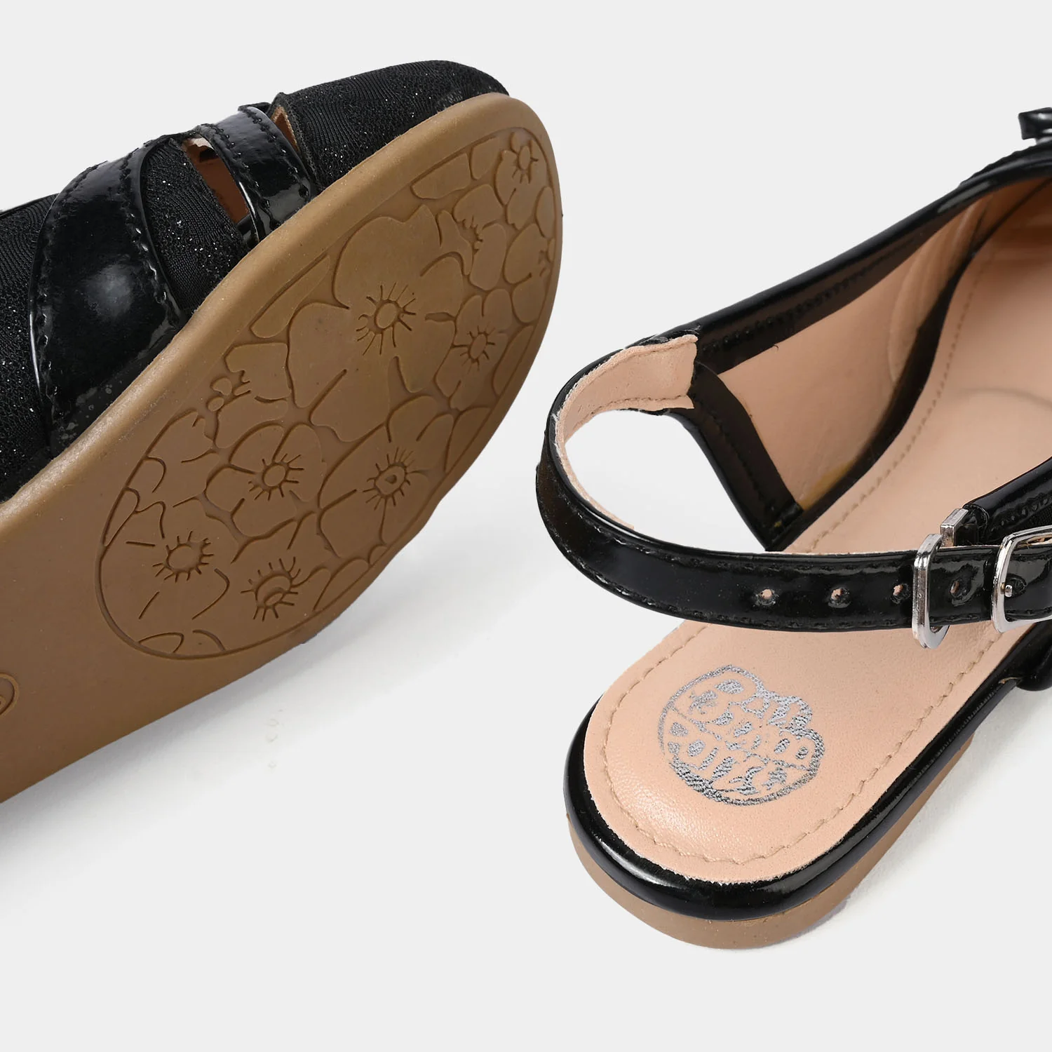 Girls Sling Back 456-112 - Black - Image 2