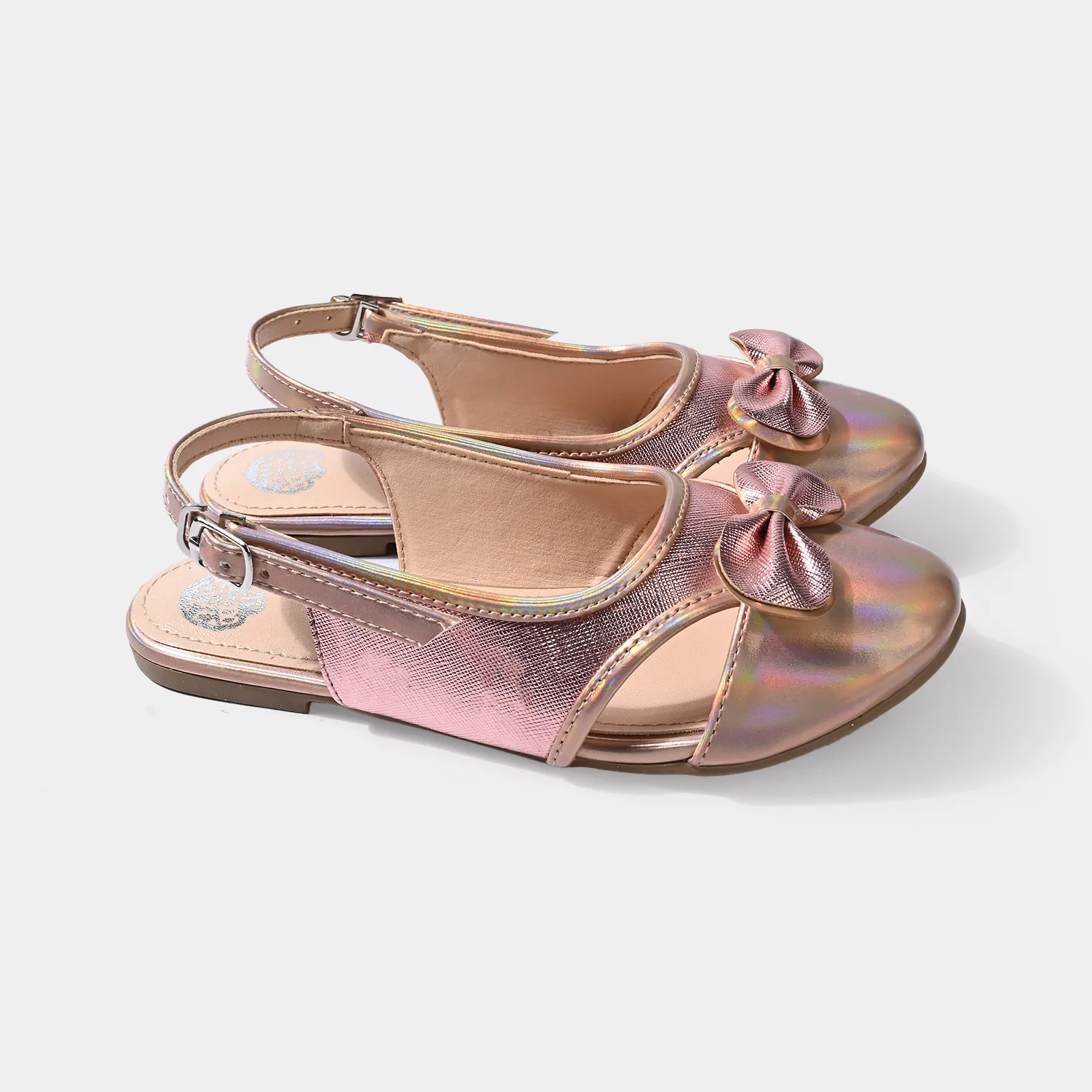 Girls Sling Back 456-113-CHAMPAGNE - Image 3