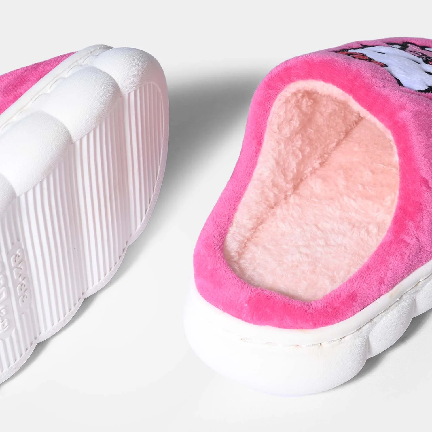 Girls Slipper Fur HH-003 - Pink/Fuchsia - Image 2