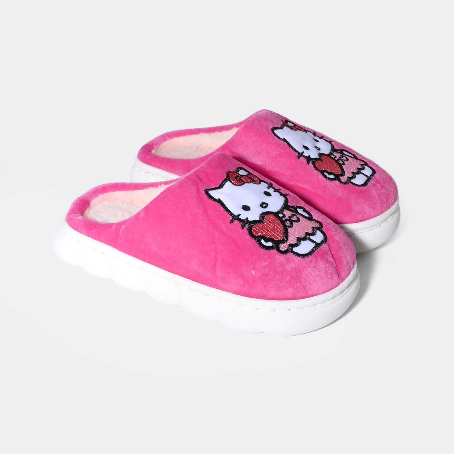 Girls Slipper Fur HH-003 - Pink/Fuchsia - Image 3