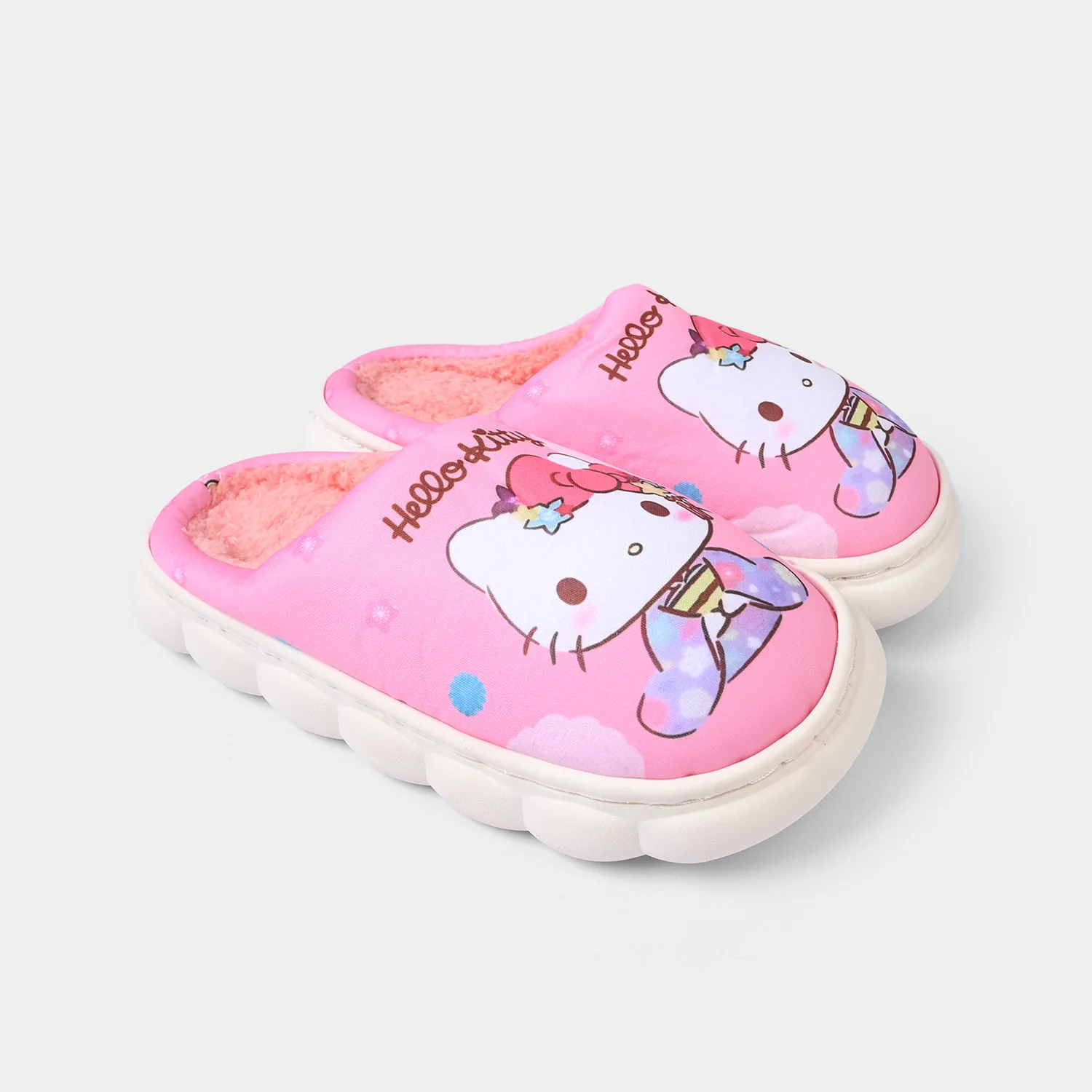 Girls Slipper Fur HH-003 - Pink - Image 3