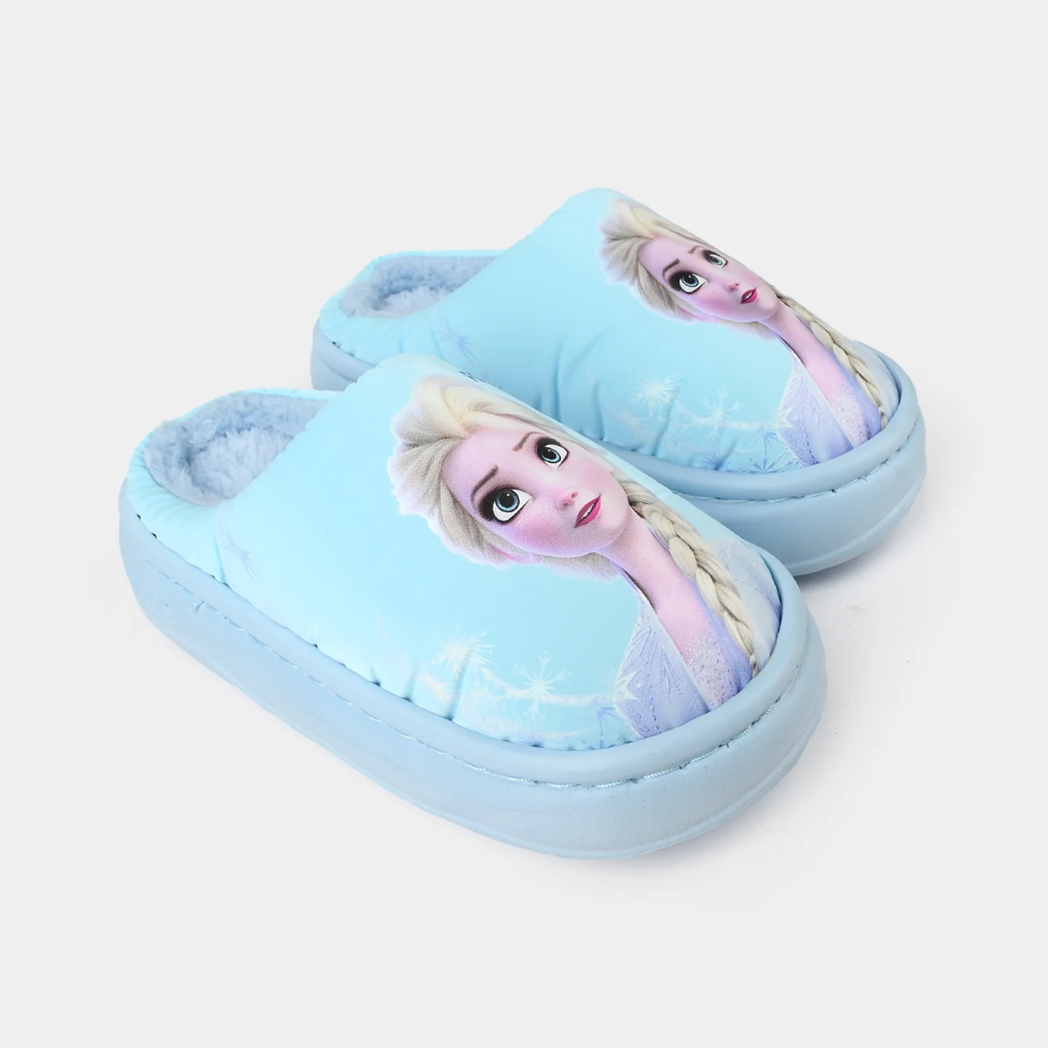 Girls Slippers Fur 28-15-BLUE - Image 3