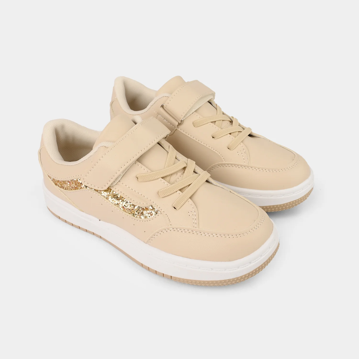 Girls Sneakers 126-6-Beige/Gold - Image 3