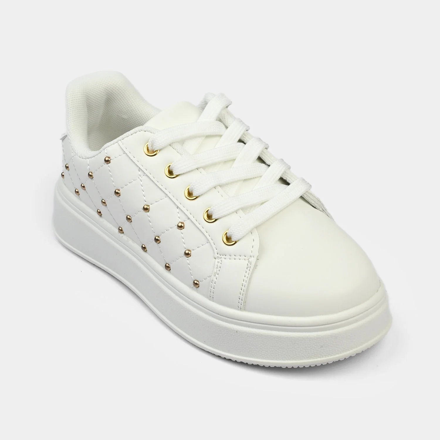 Girls Sneakers 417-12 - White&Gold
