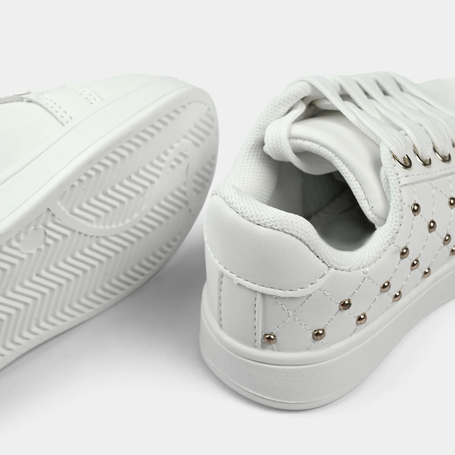 Girls Sneakers 417-12S - White&Gold - Image 2