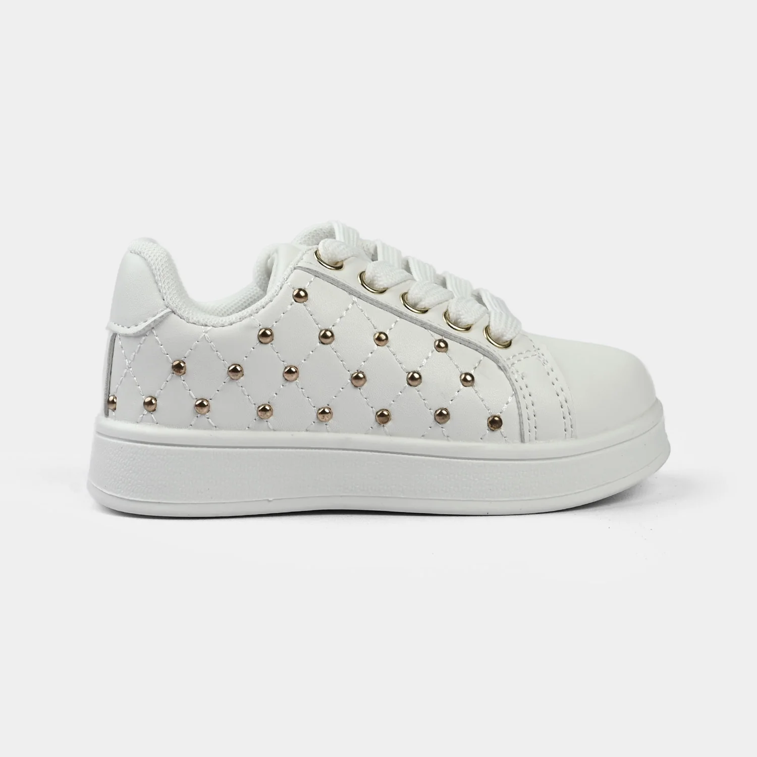 Girls Sneakers 417-12S - White&Gold - Image 4