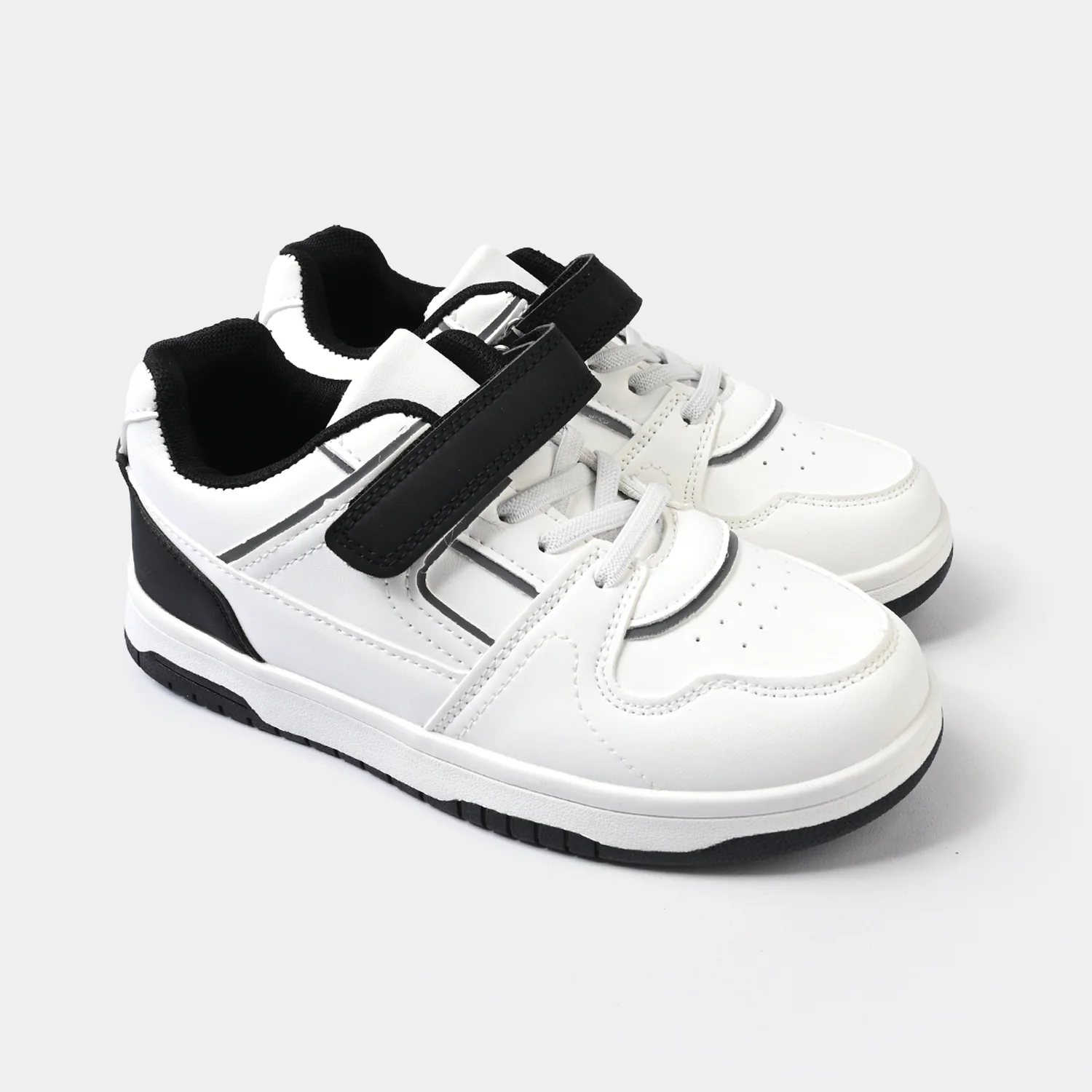 Girls Sneakers 417-7-White/Black - Image 3