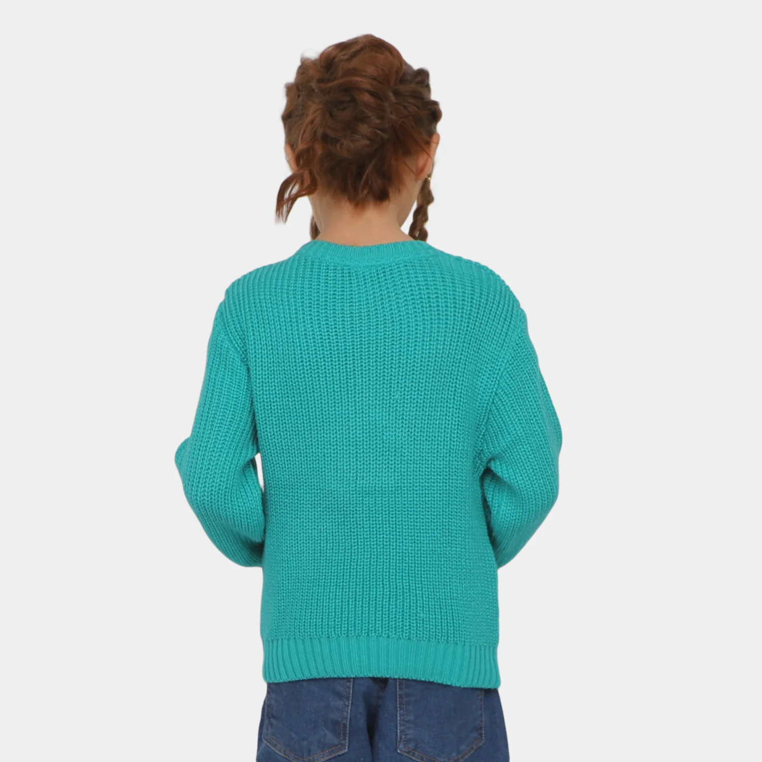Girls Sweater Rainbow - S.Green - Image 3