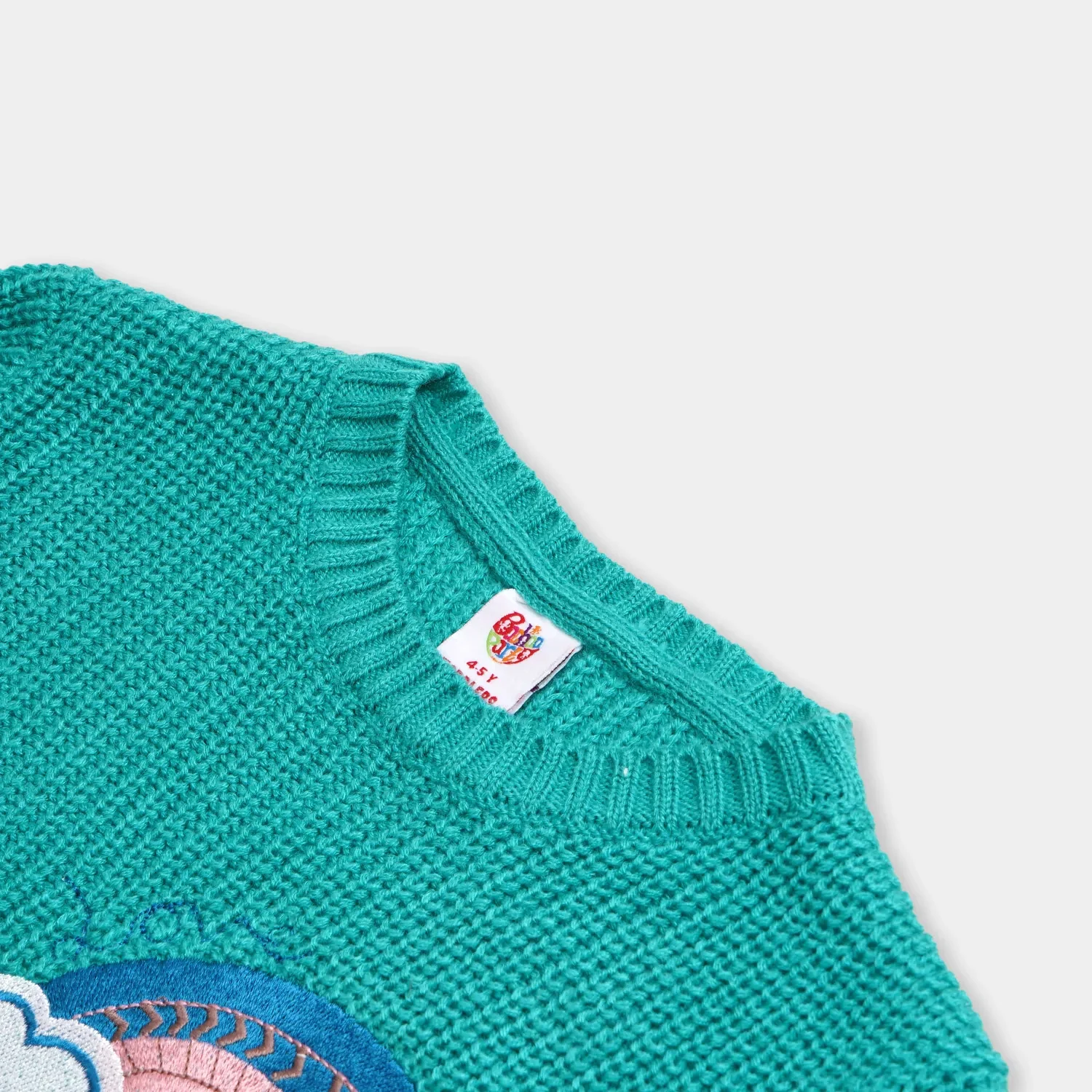 Girls Sweater Rainbow - S.Green - Image 5